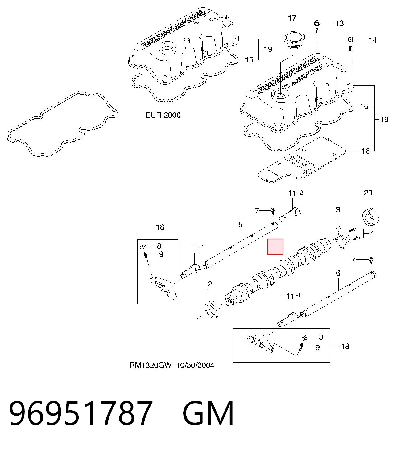 Árvore distribuidora de motor Chevrolet Spark (Matiz) preço, a partir de 52,21 USD