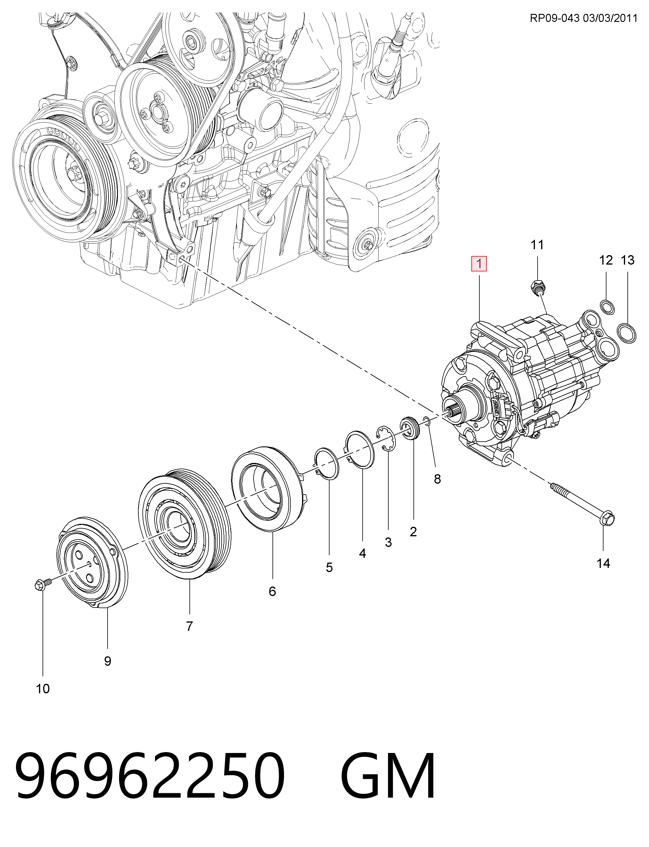 Compressor de aparelho de ar condicionado 2508KS4 Polcar