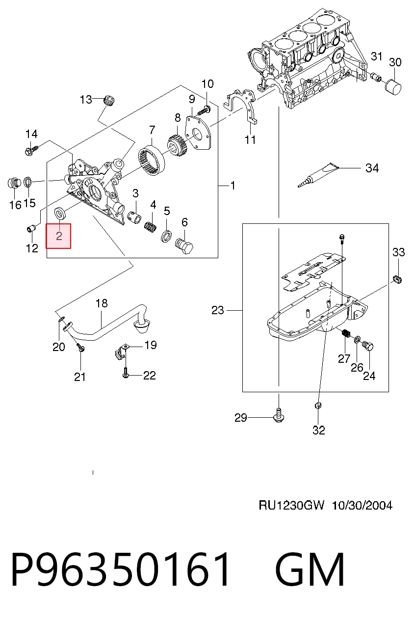 T1195 Musashi Vedação dianteira de cambota de motor