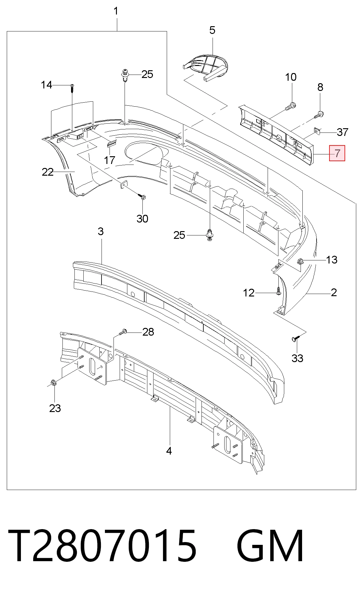 Compre 96226169 Opel Painel de fixação de matrícula dianteira