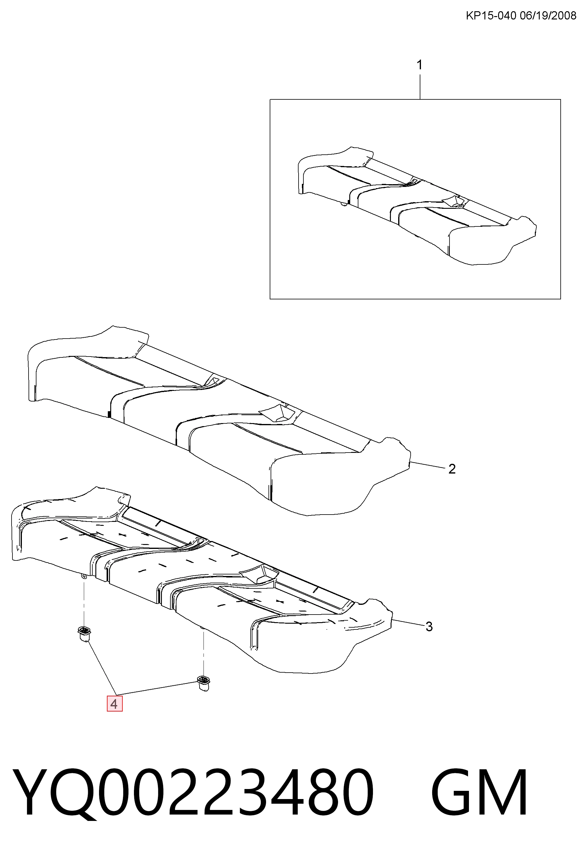 Fixador de assento traseiro Peugeot/Citroen YQ00223480 preço, a partir de 3,98 USD