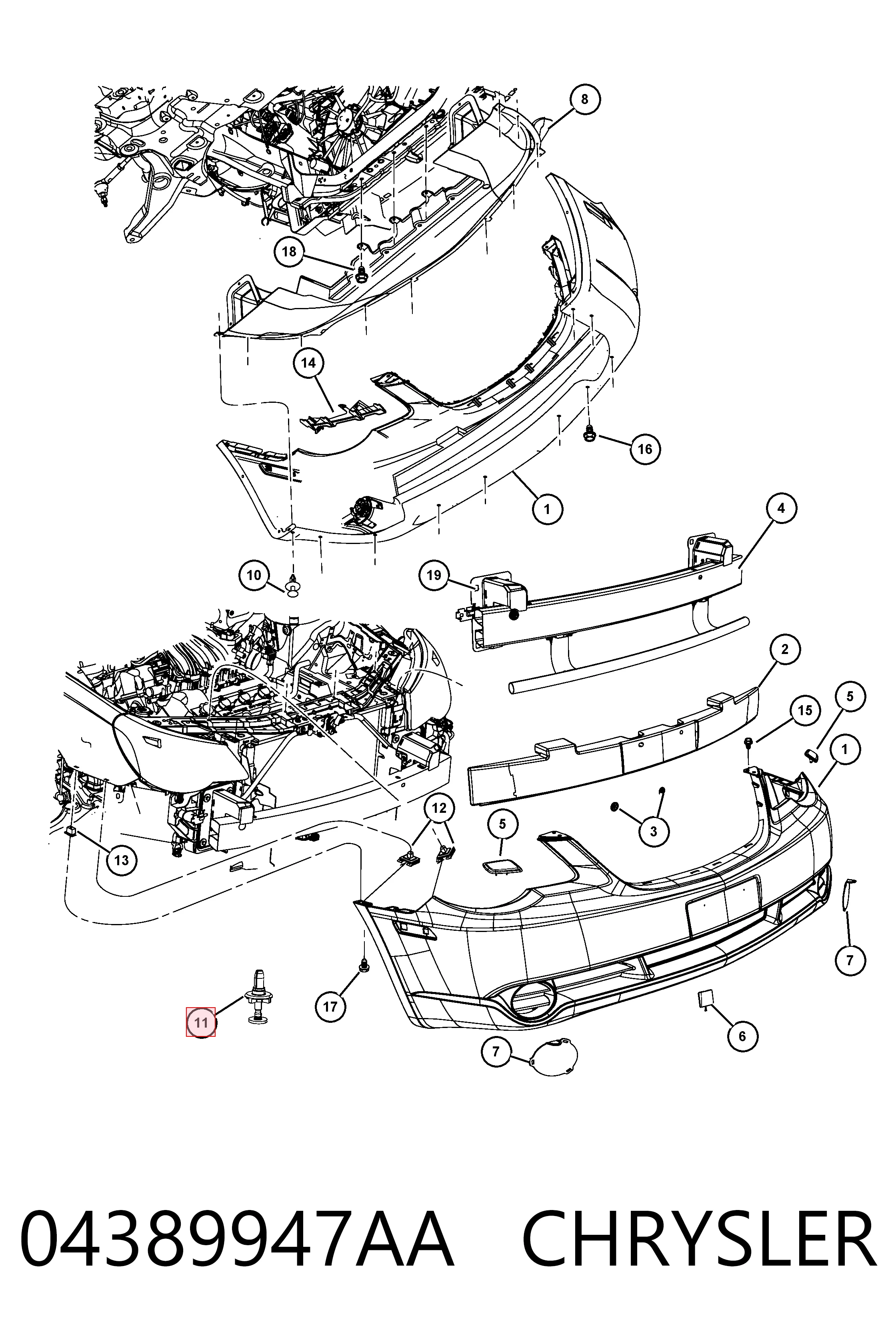 04389947AA Chrysler