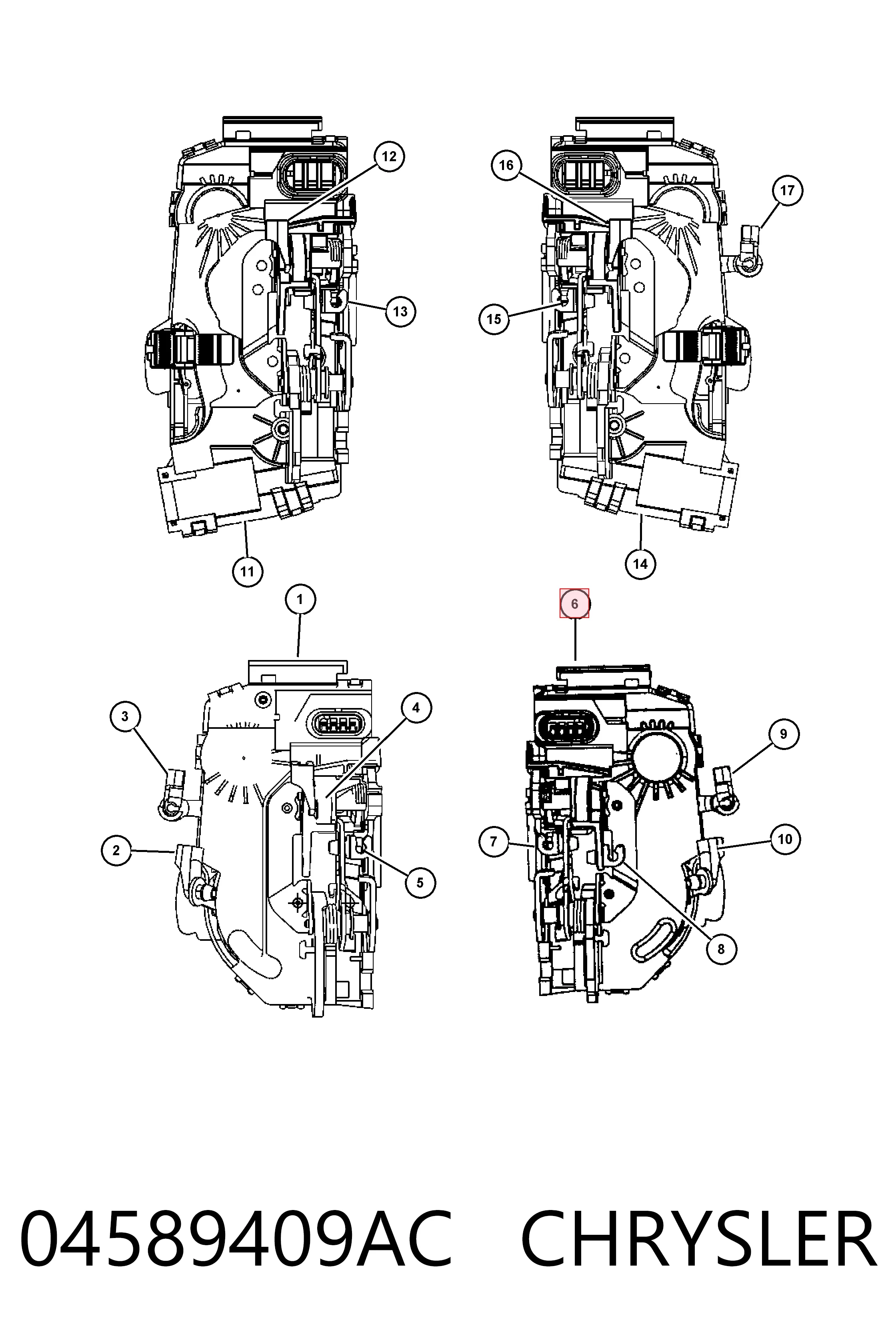 Fecho da porta dianteira esquerda para Jeep Compass  MK49