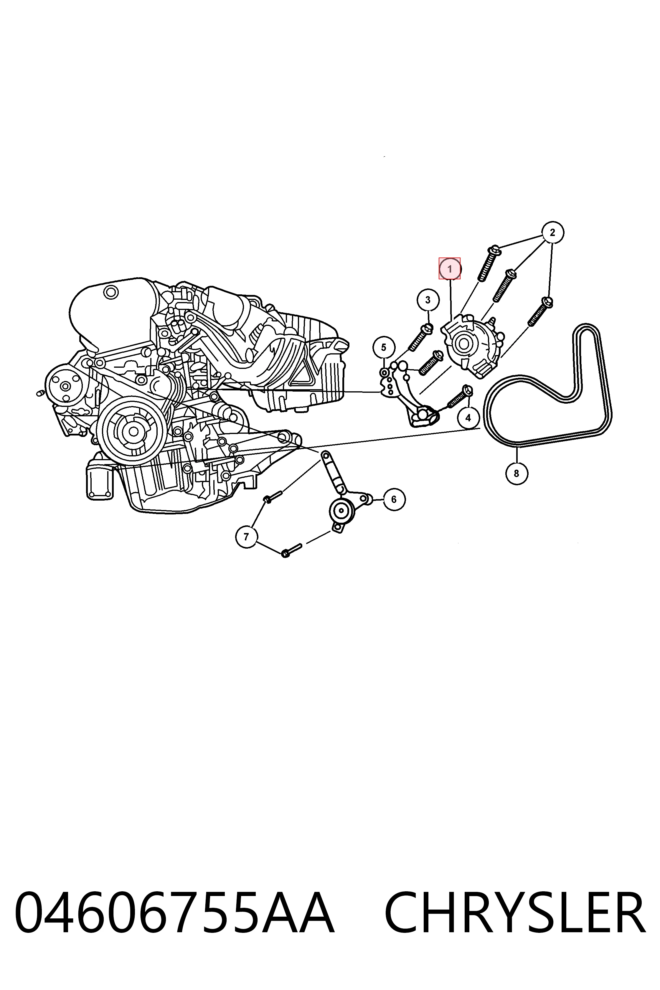 04606755AA Chrysler Gerador