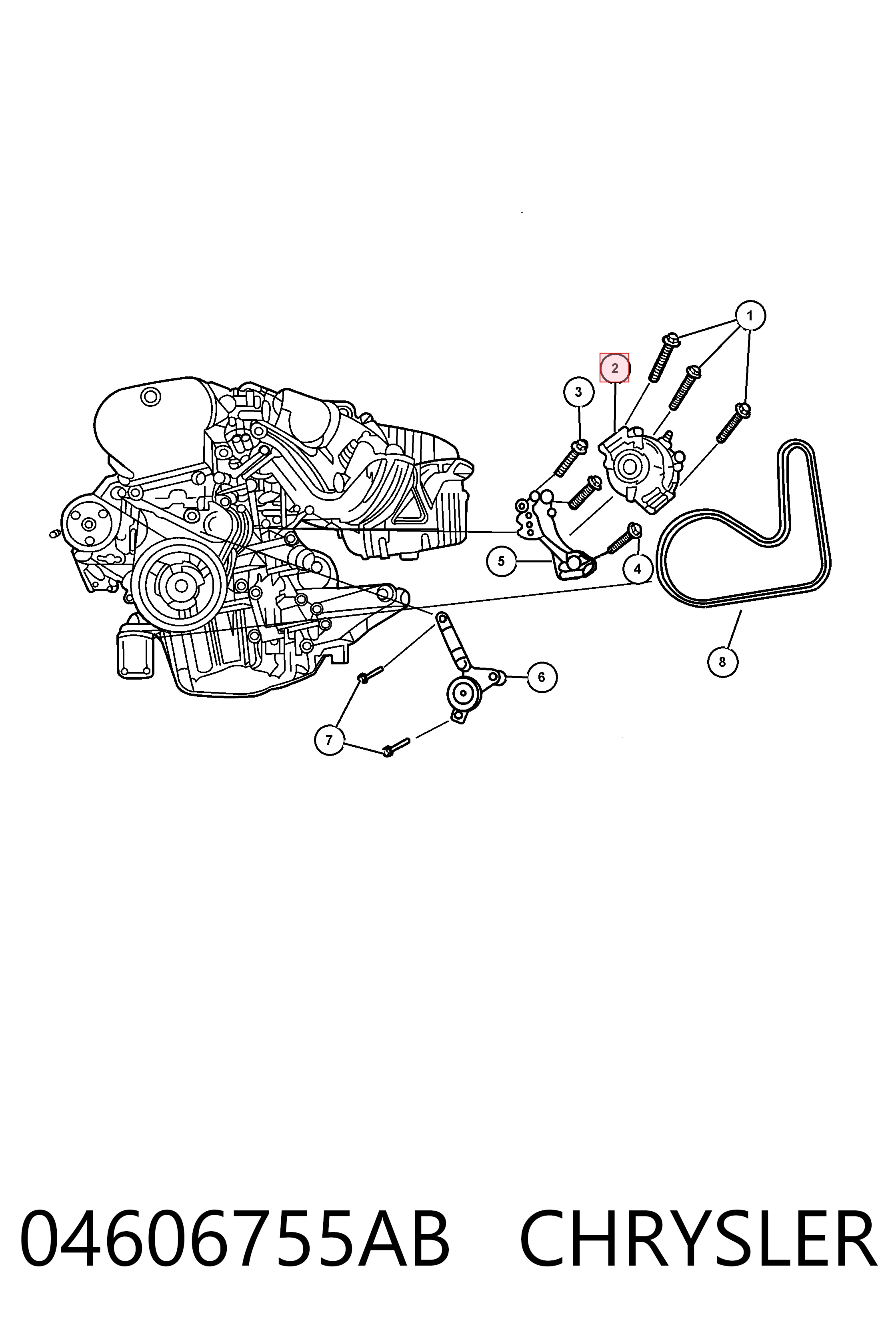 04606755AB Chrysler Gerador