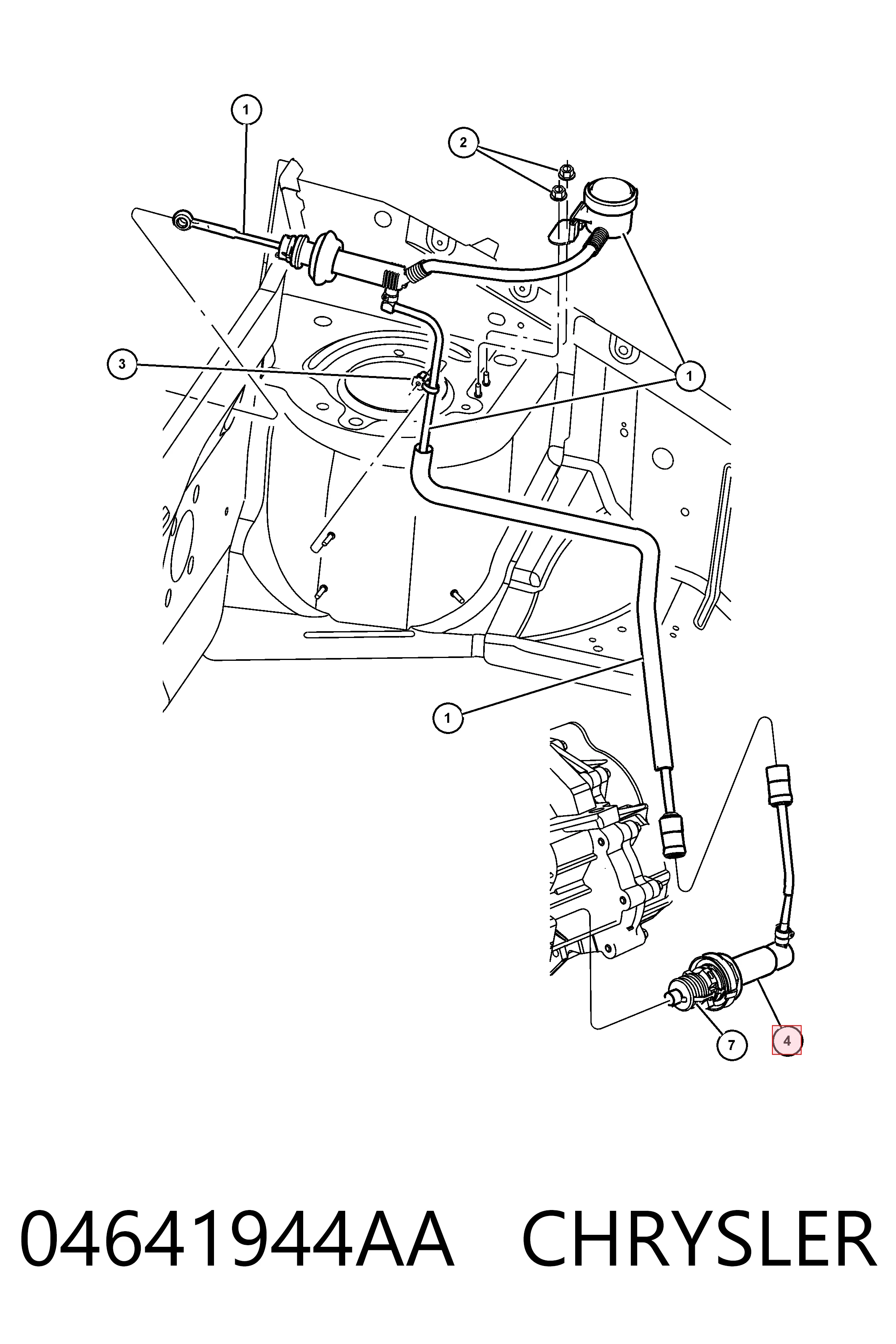 Compre K04641944AA Fiat/Alfa/Lancia Cilindro de trabalho de embraiagem