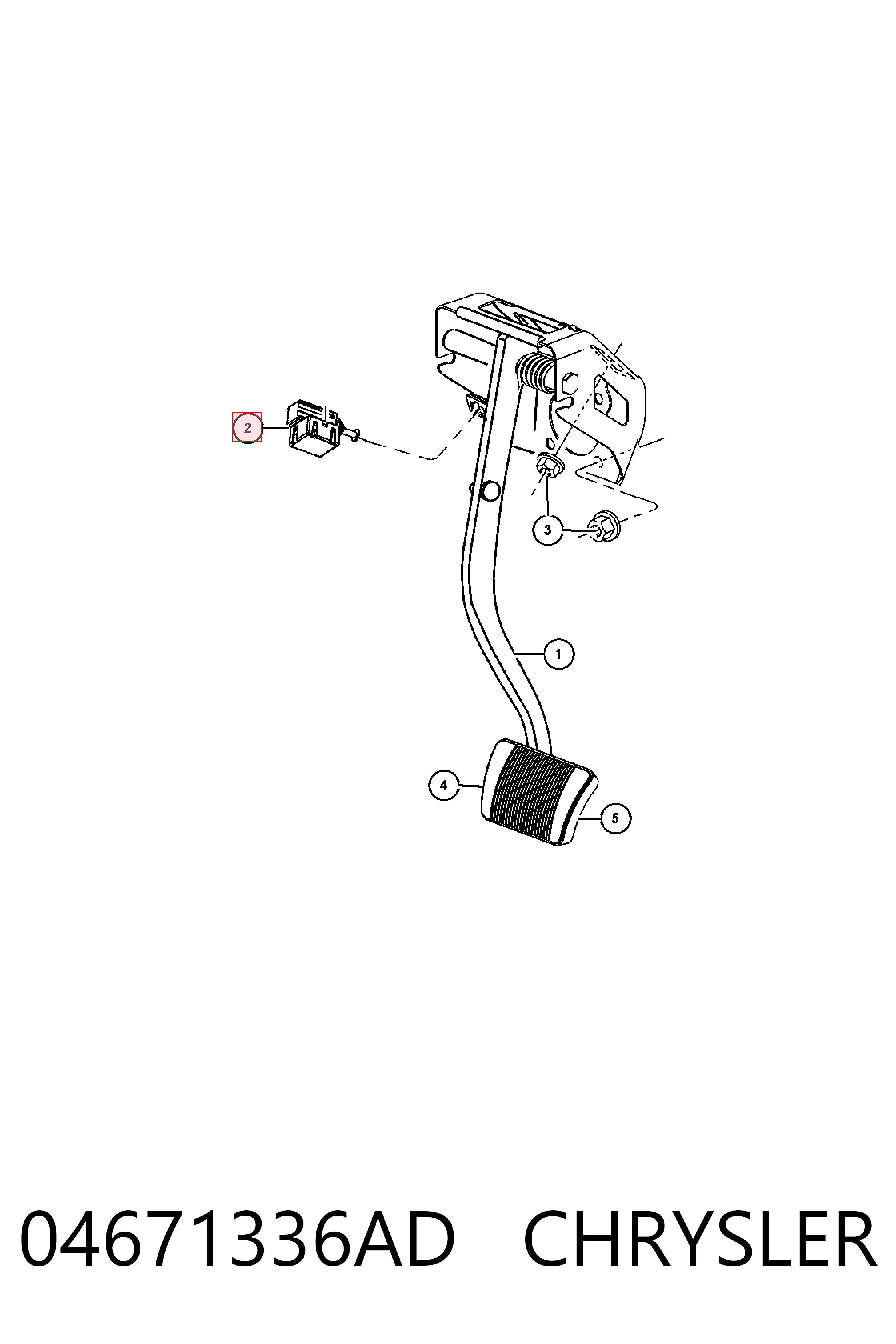 04671336AD Chrysler Sensor de ativação do sinal de parada
