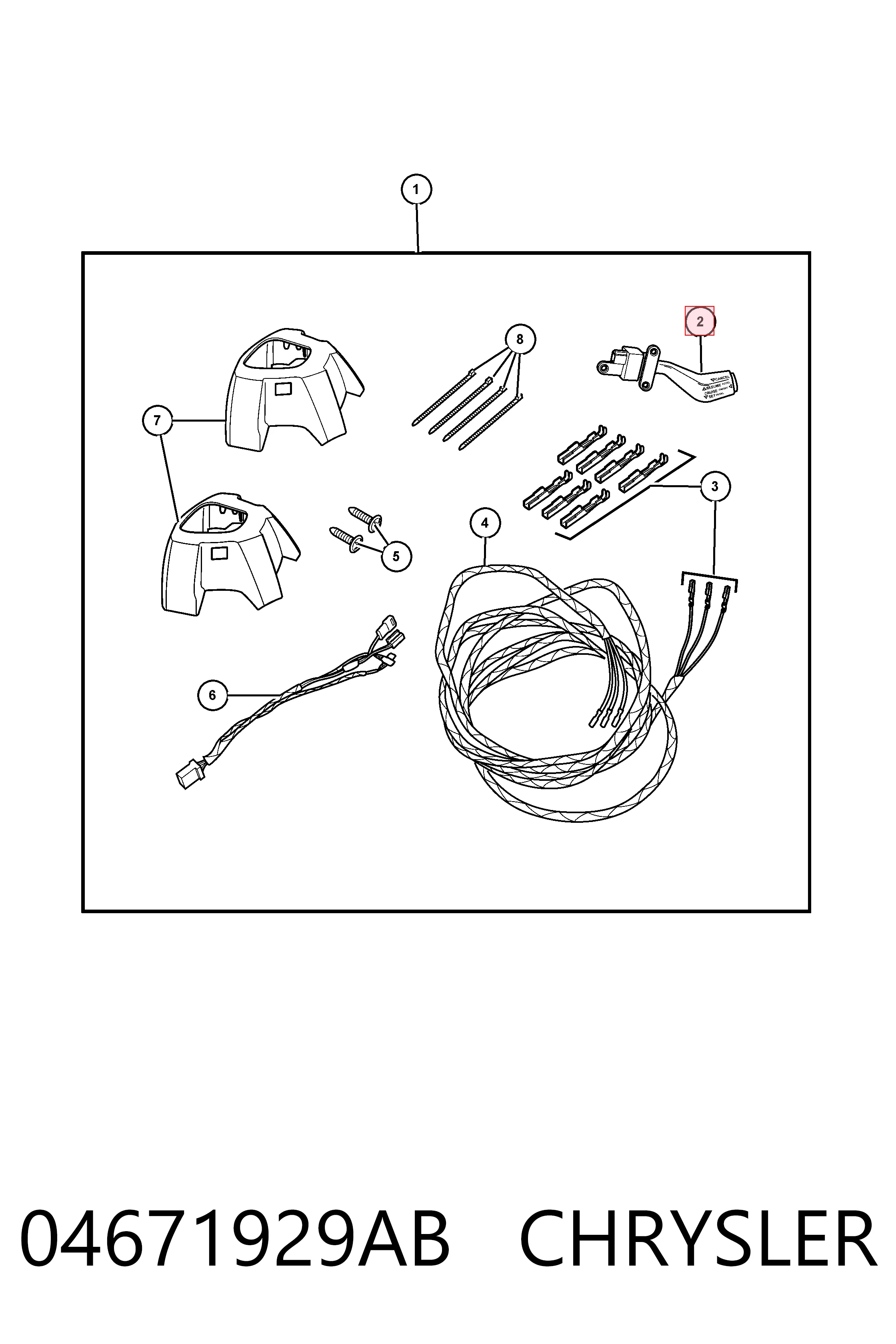 04671929AB Chrysler Braço oscilante inferior esquerdo de suspensão dianteira