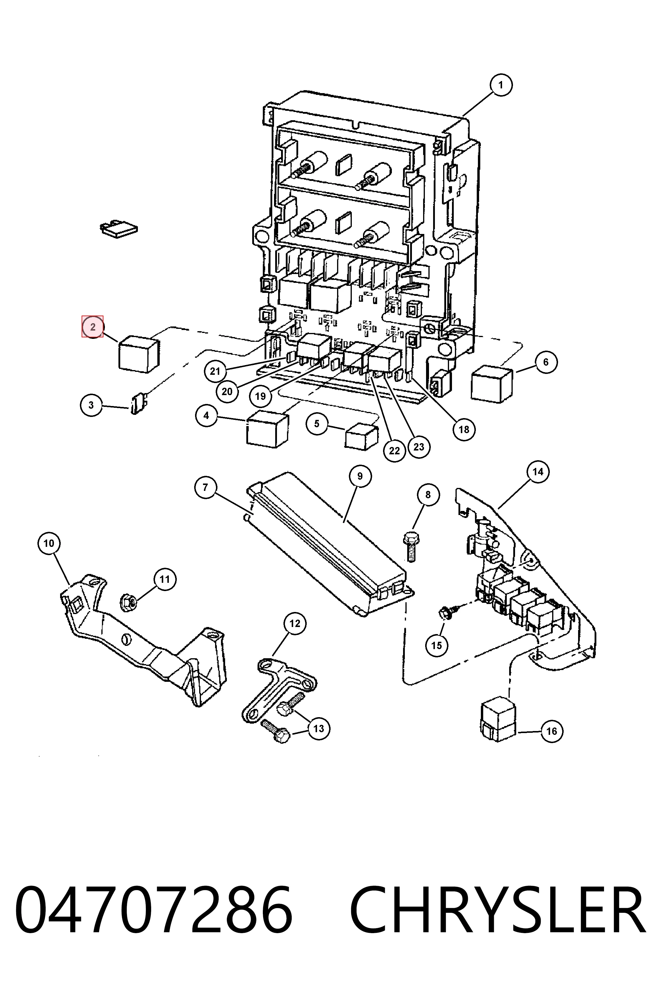 04707286 Chrysler Relê de ventilador