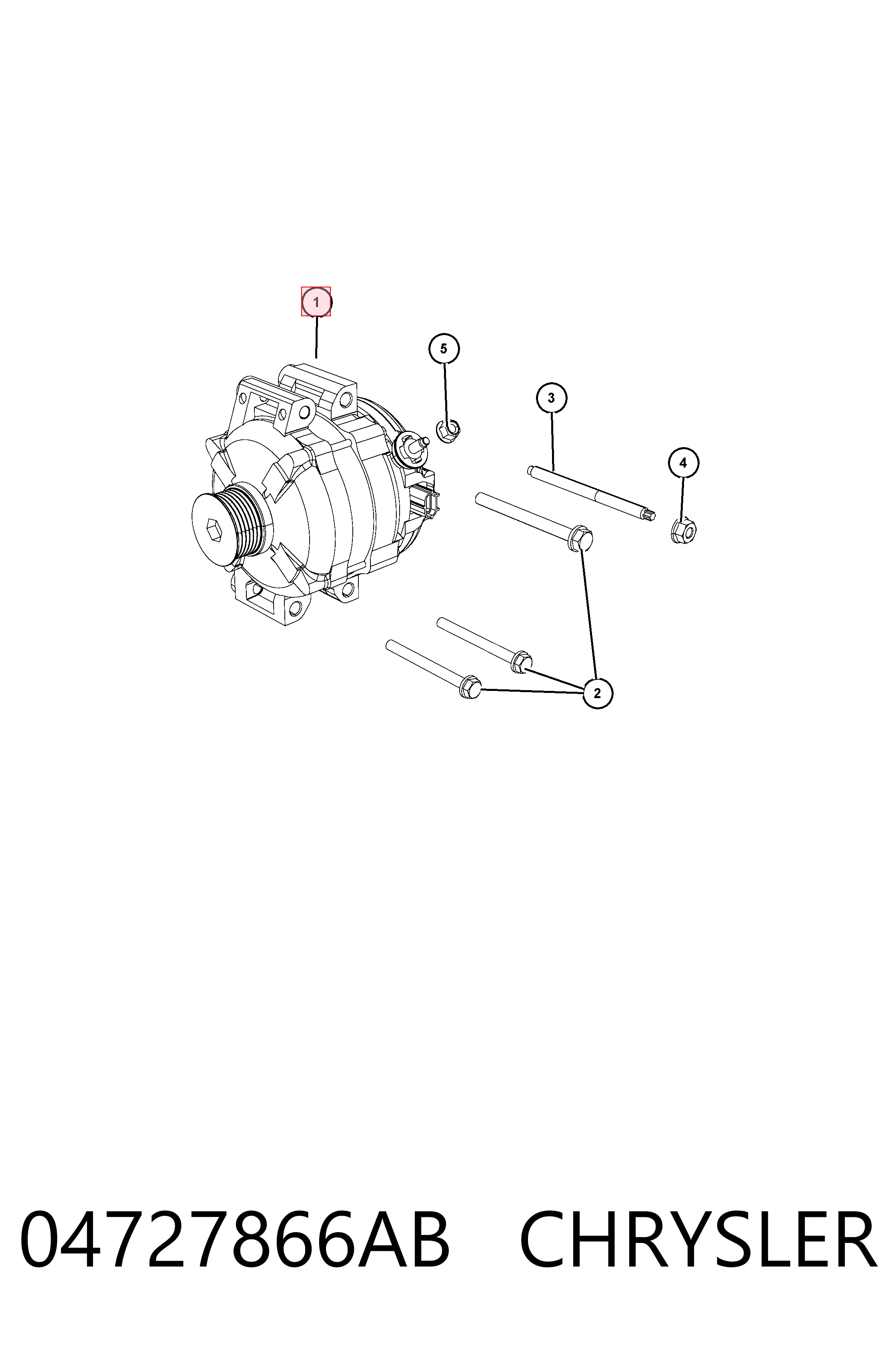 04727866AB Chrysler Gerador