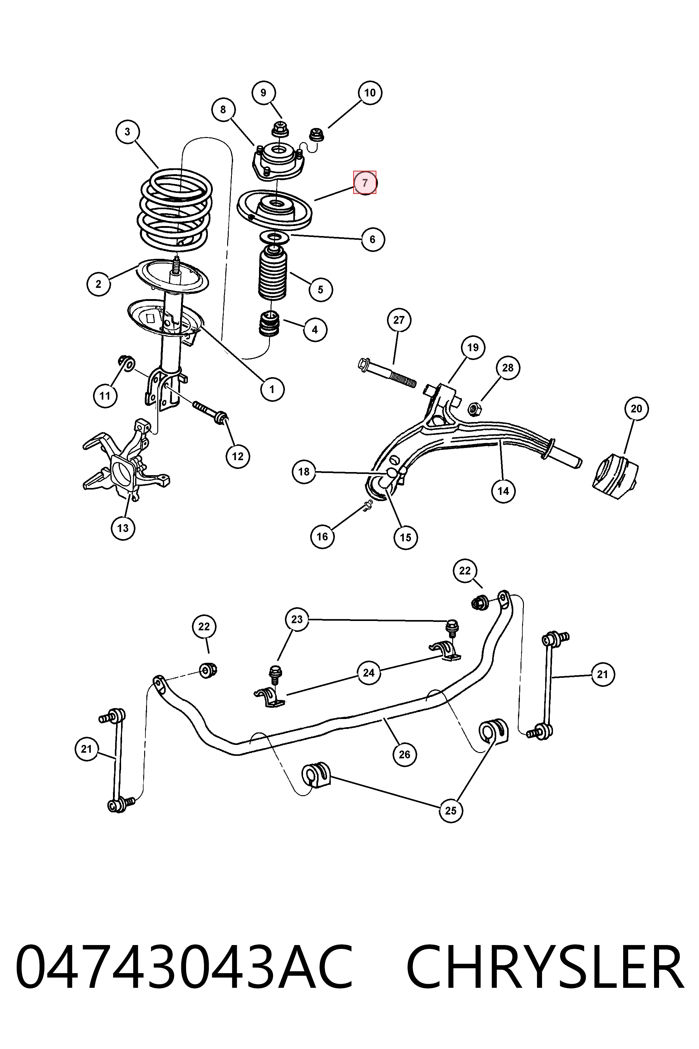 K04743043AA Fiat/Alfa/Lancia 