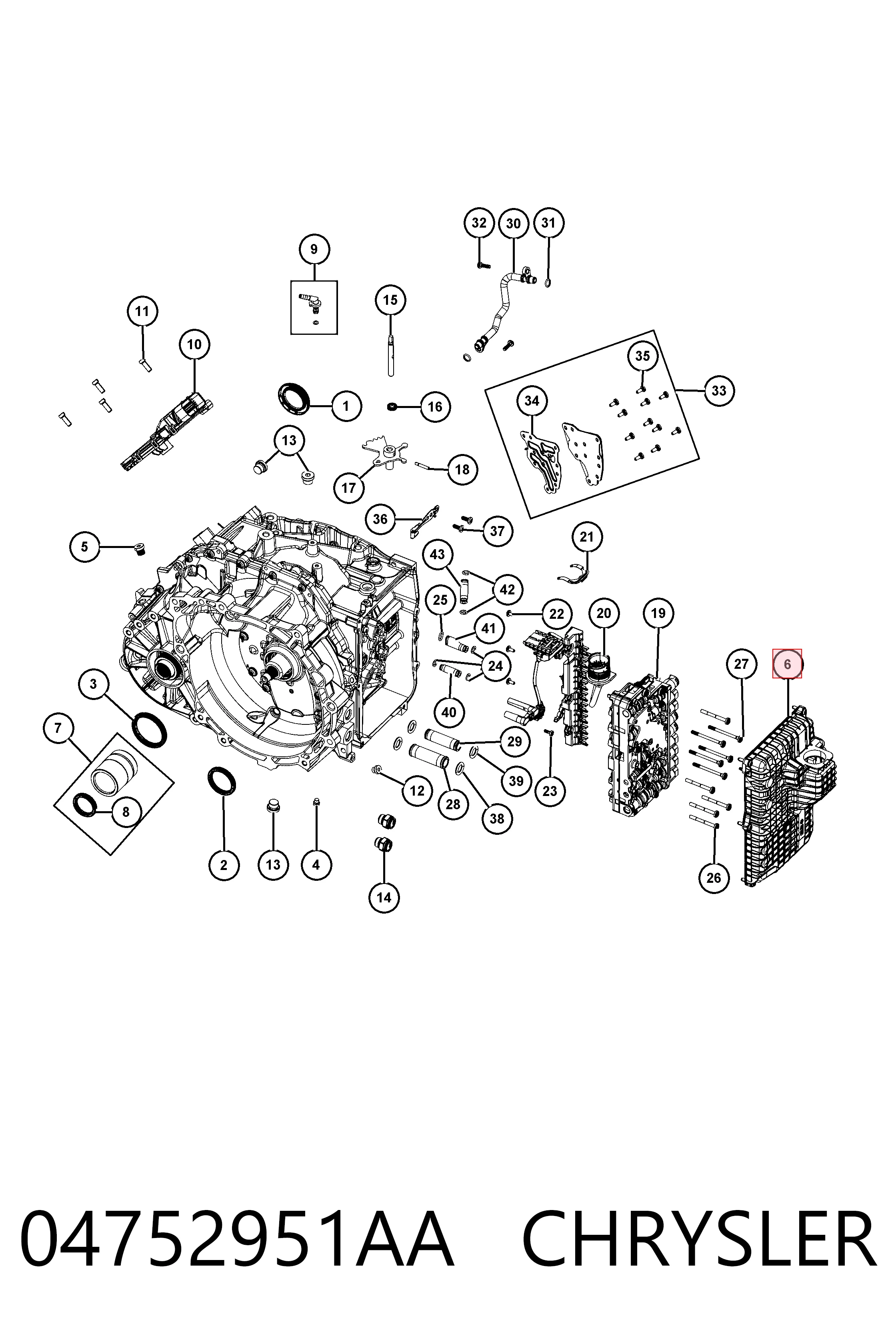 04752951AA Chrysler Cárter da Caixa Automática de Mudança