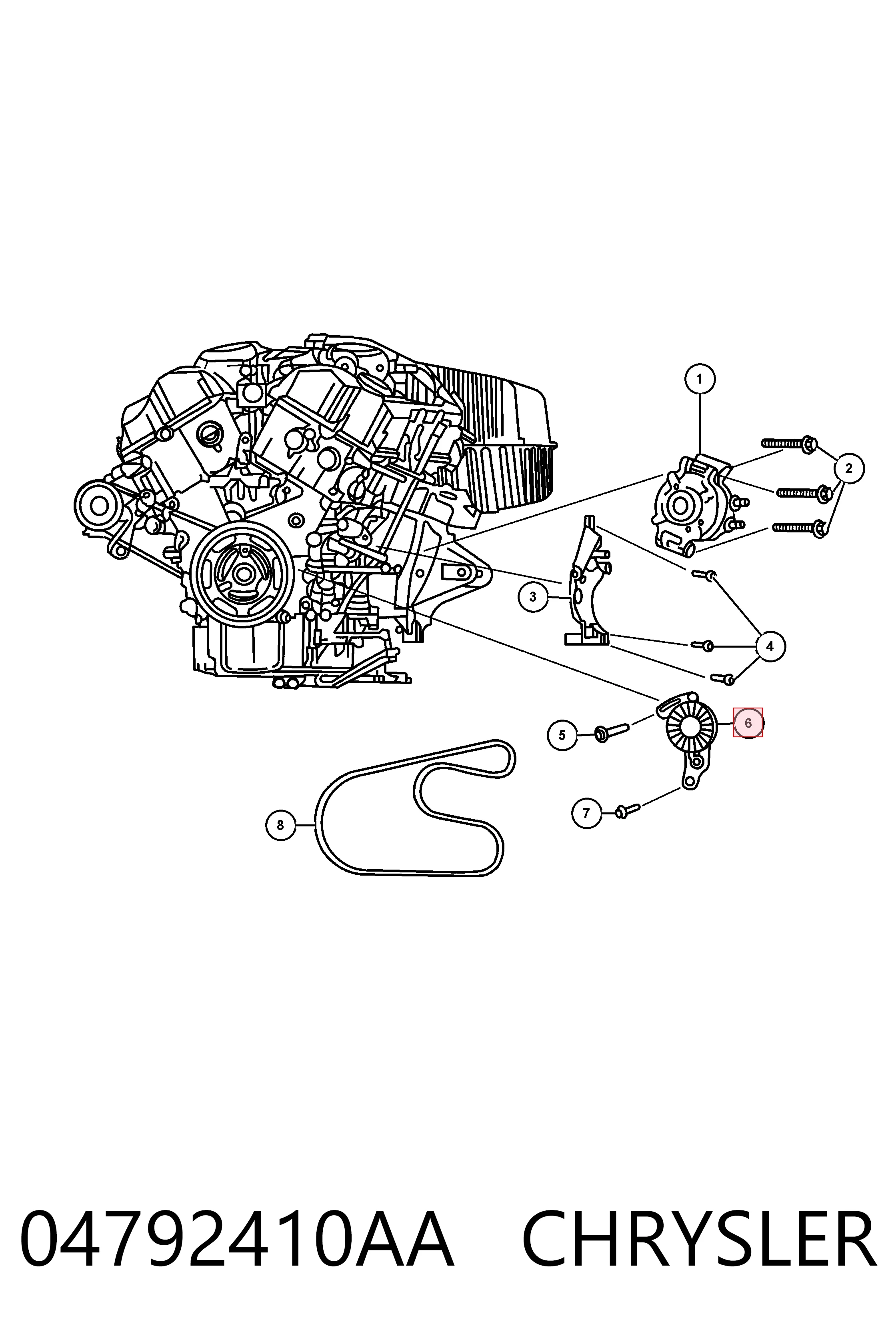 Compre K04792410AE Fiat/Alfa/Lancia Reguladora de tensão da correia de transmissão