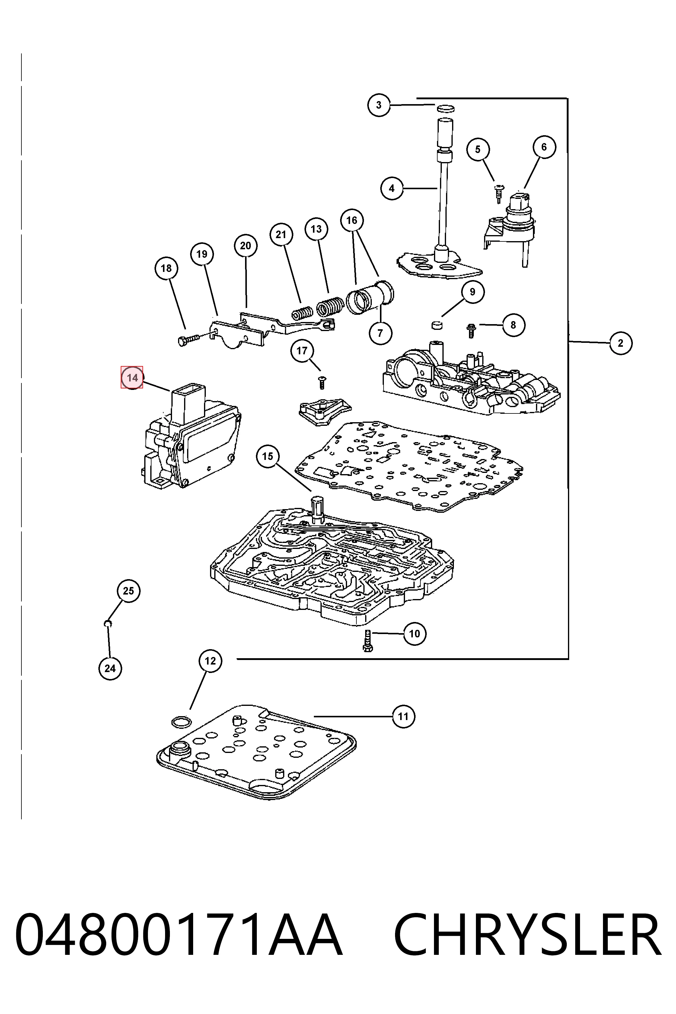 04800171AA Chrysler Solenoide da Caixa Automática de Mudança
