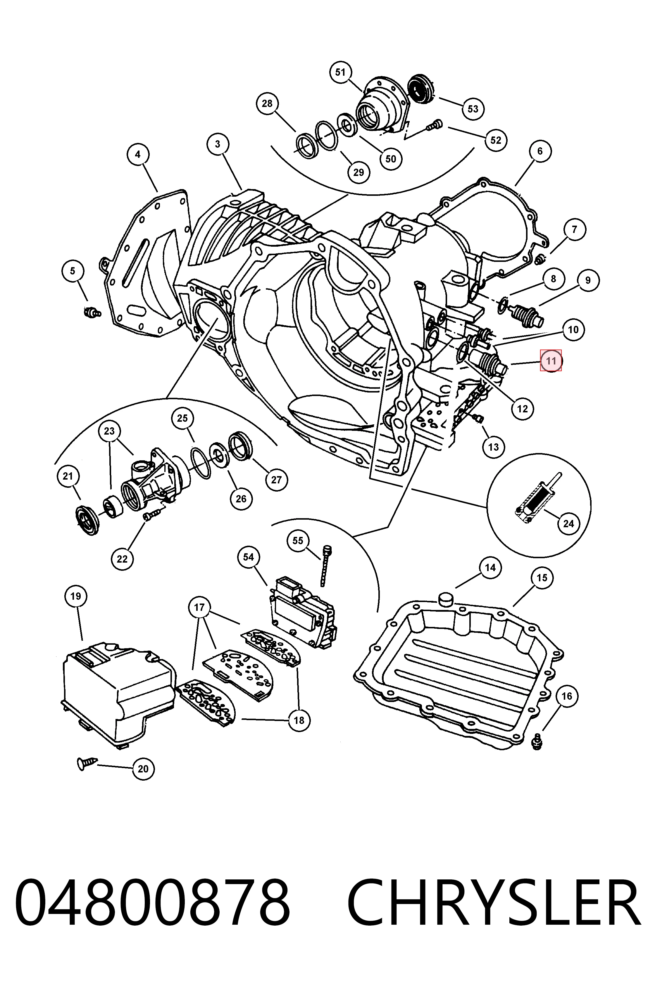 04800878 Chrysler Sensor de velocidade