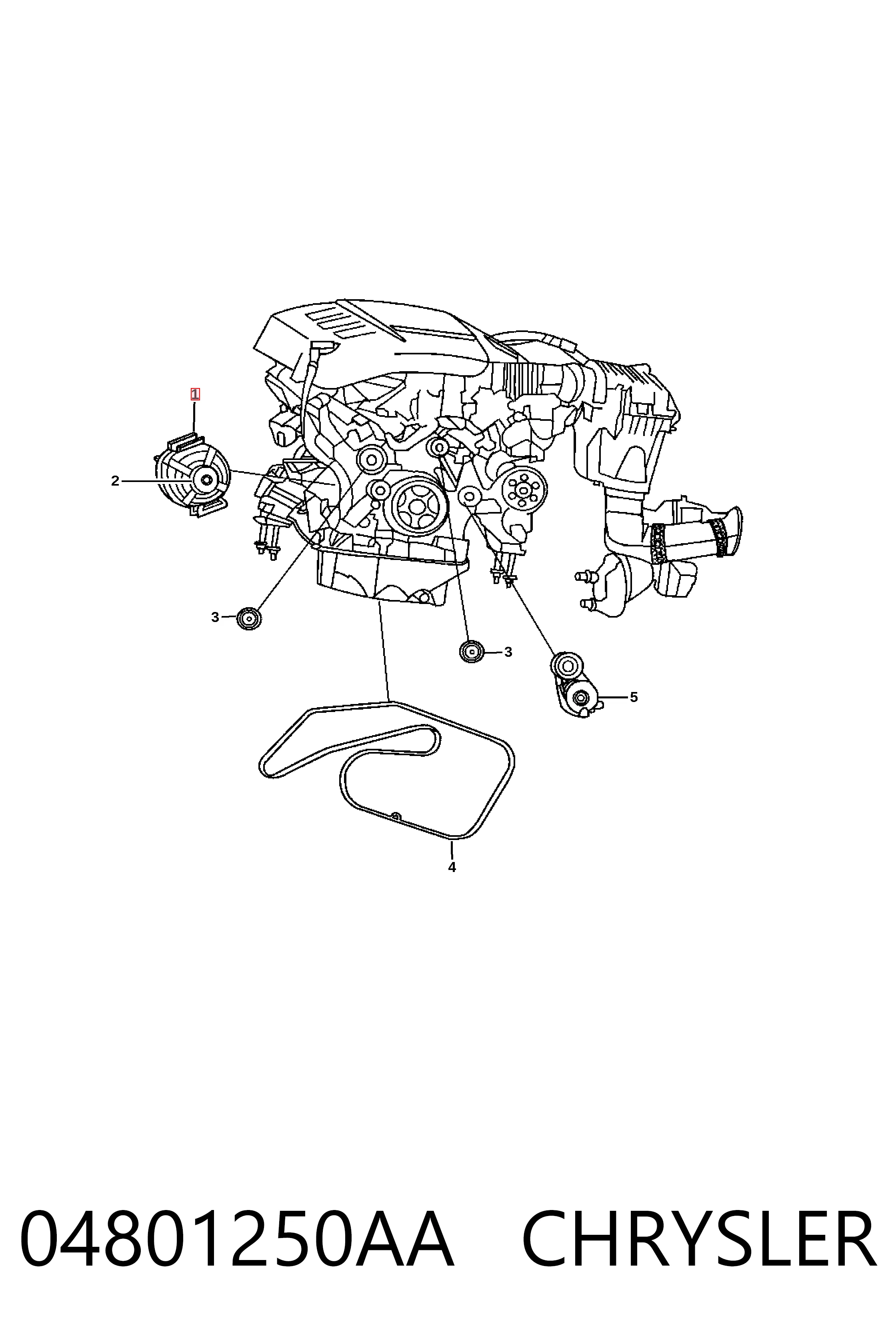 04801250AA Chrysler Gerador