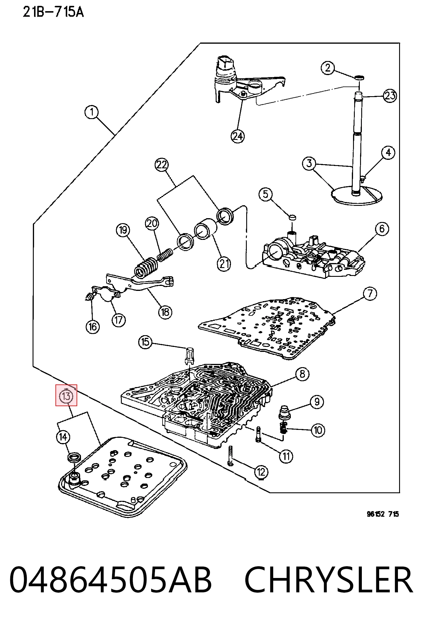 04864505AB Chrysler Filtro da Caixa Automática de Mudança