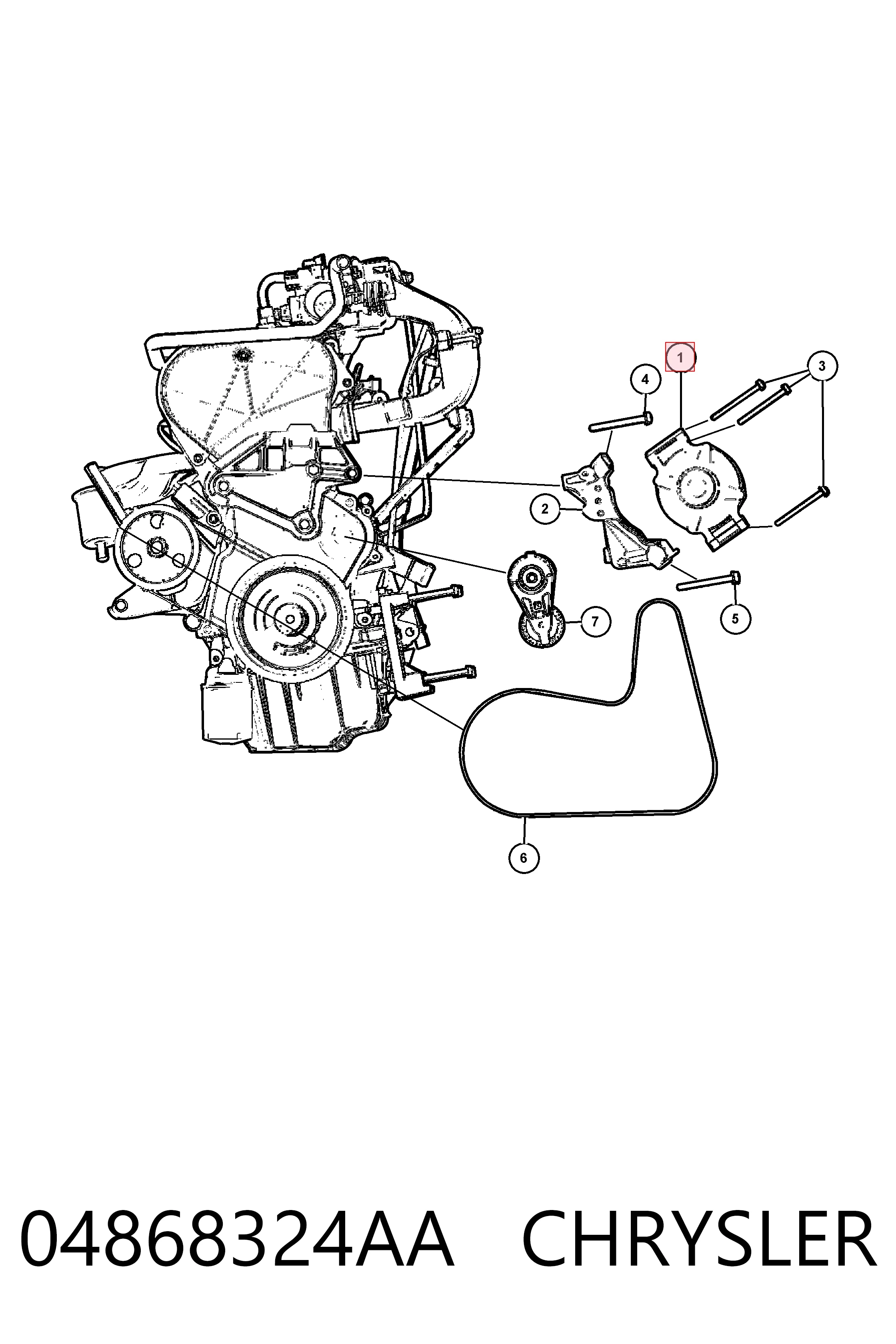 04868324AA Chrysler Gerador