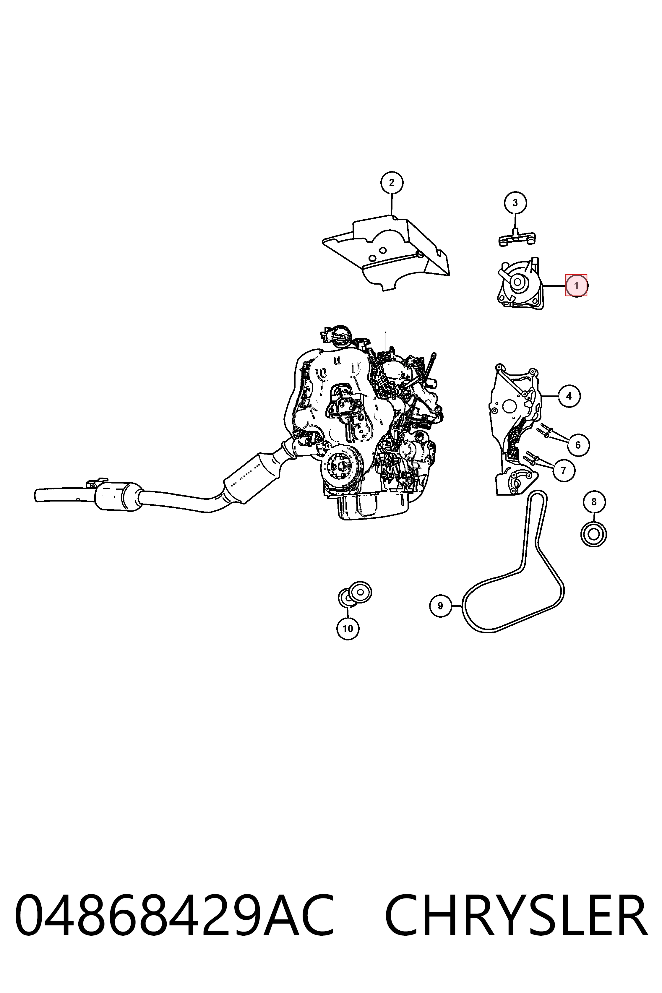 04868429AC Chrysler Gerador