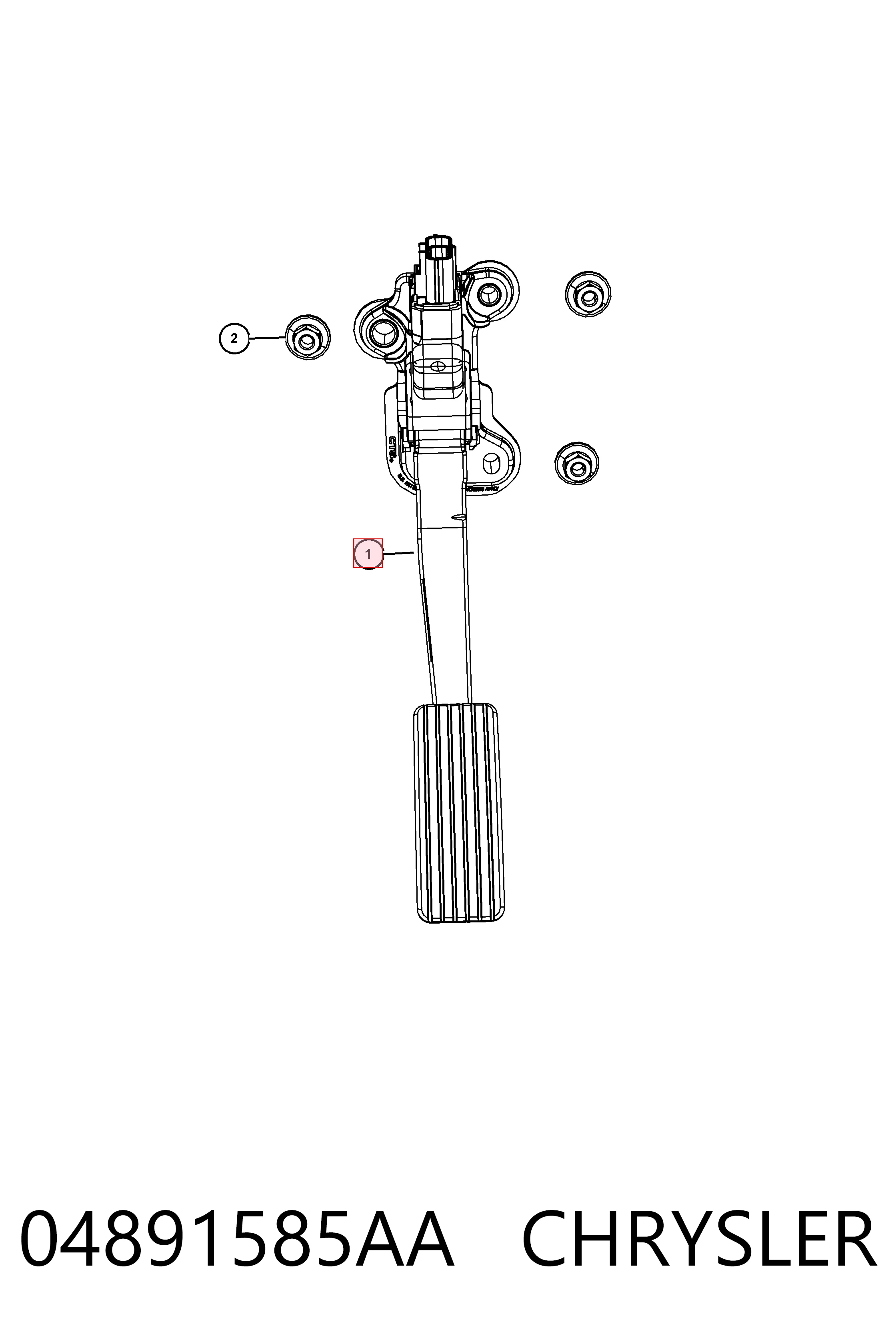 04891585AA Chrysler Pedal de gás (de acelerador)