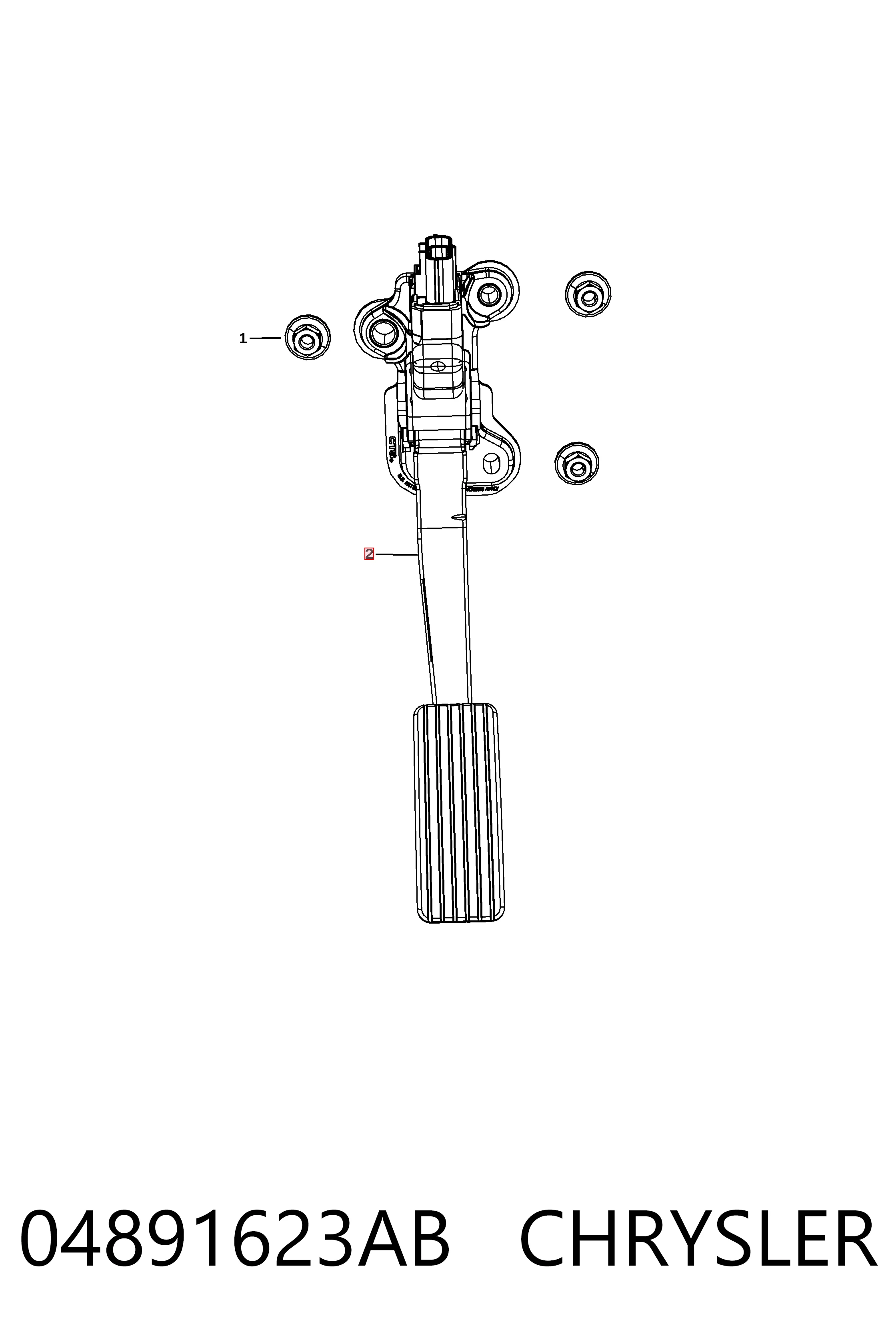 04891623AB Chrysler Pedal de gás (de acelerador)