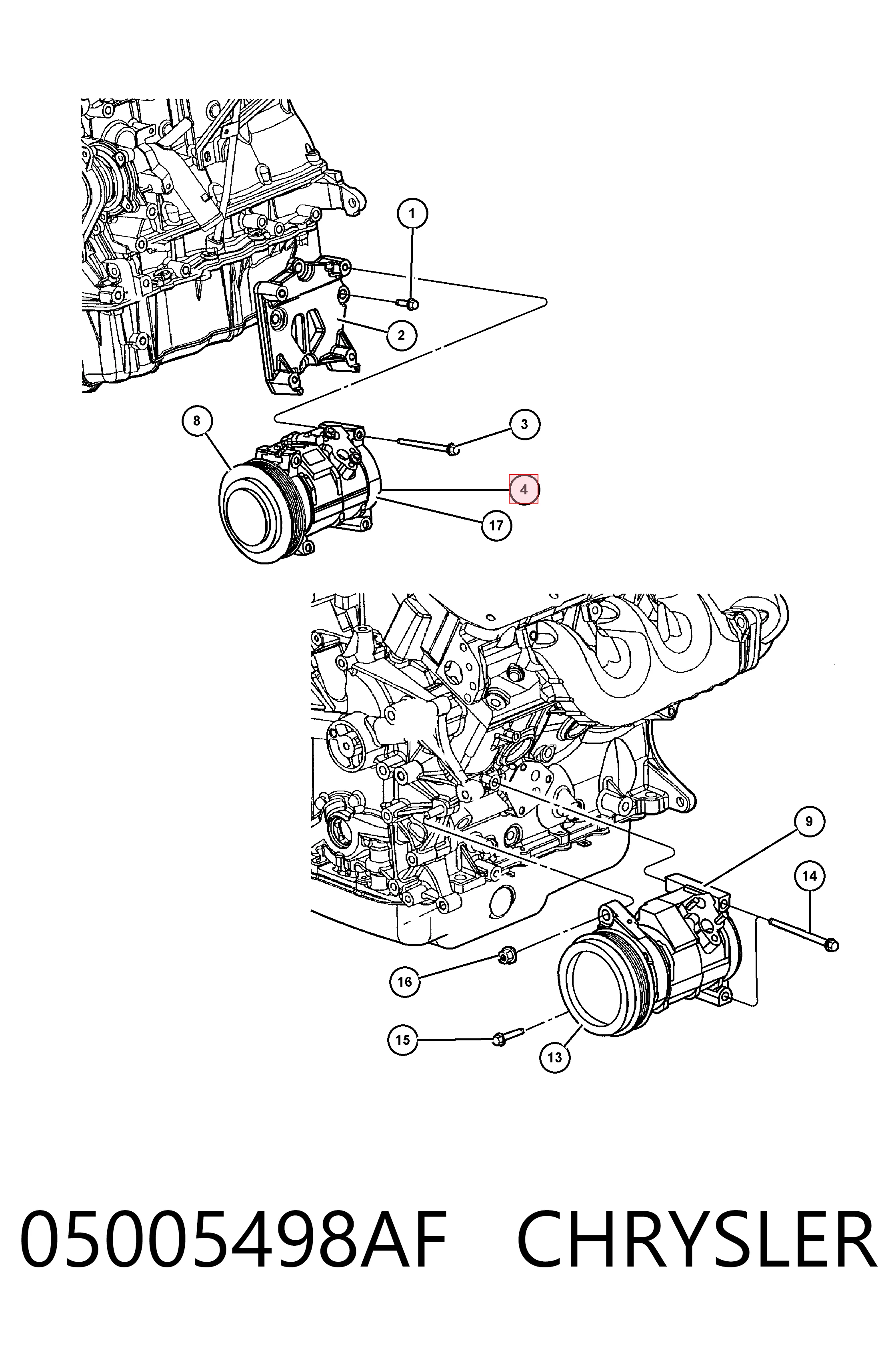 Compressor de aparelho de ar condicionado R5005498AF Mitsubishi