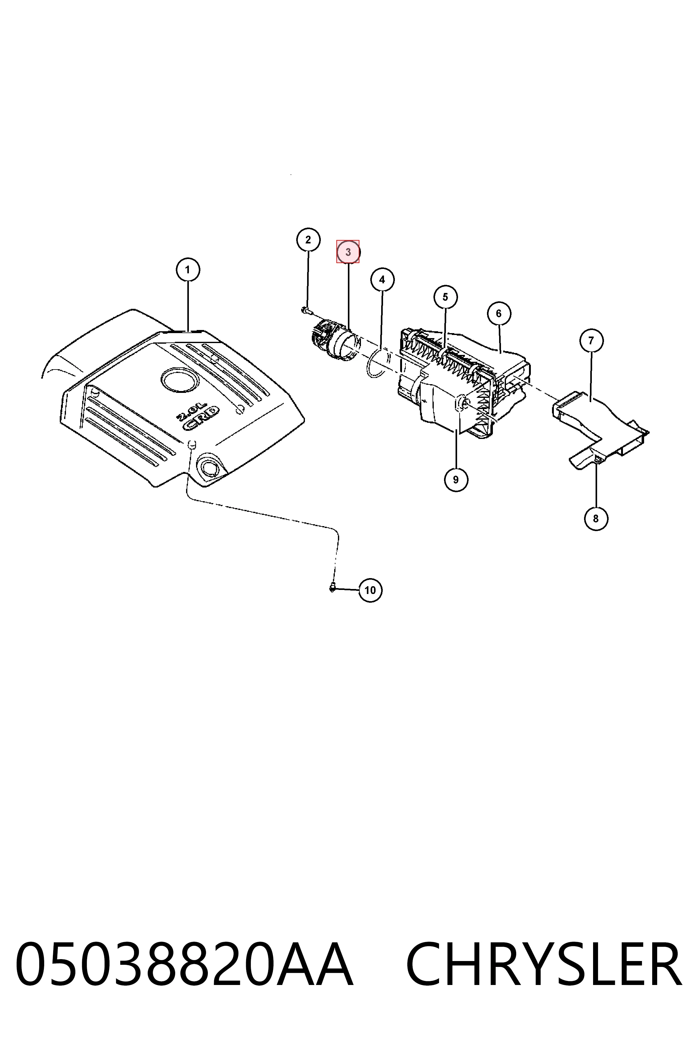 Sensor de fluxo (consumo) de ar, medidor de consumo M.A.F. - (Mass Airflow) para Dodge Caliber SXT PM