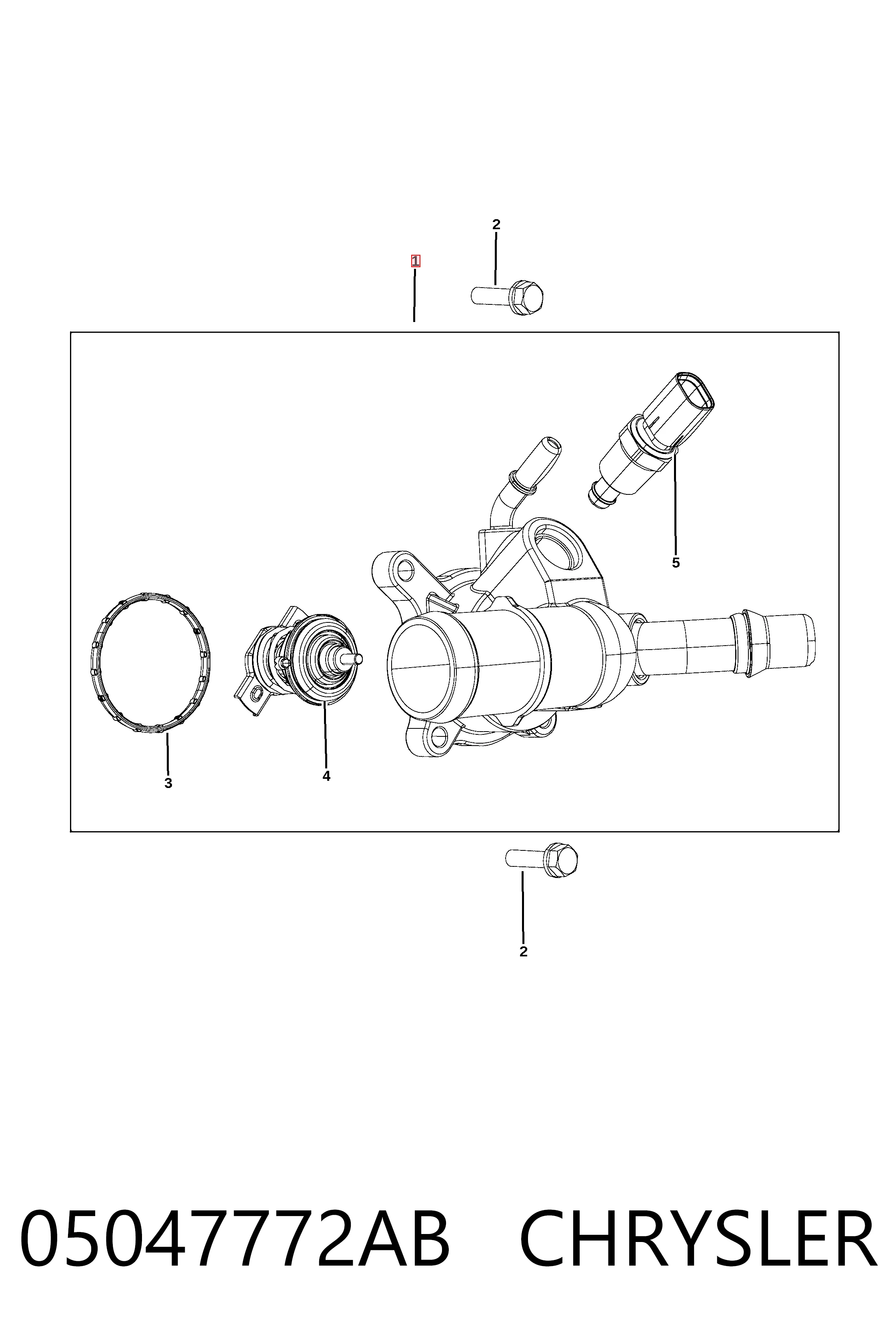 05047772AB Chrysler Caixa do termostato