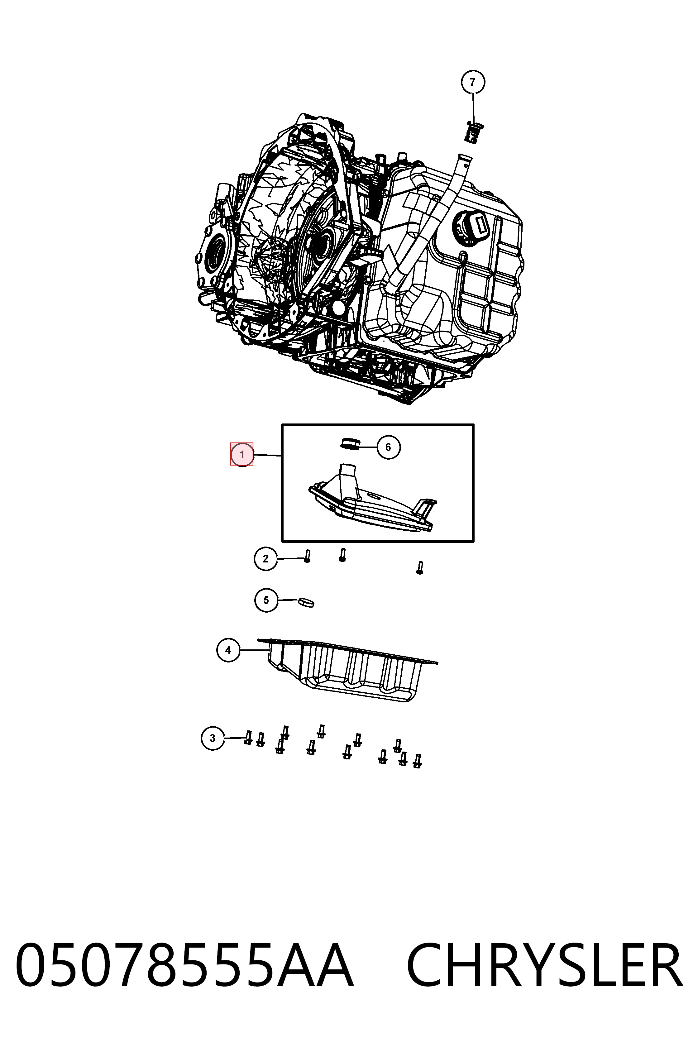 05078555AA Chrysler Filtro da Caixa Automática de Mudança