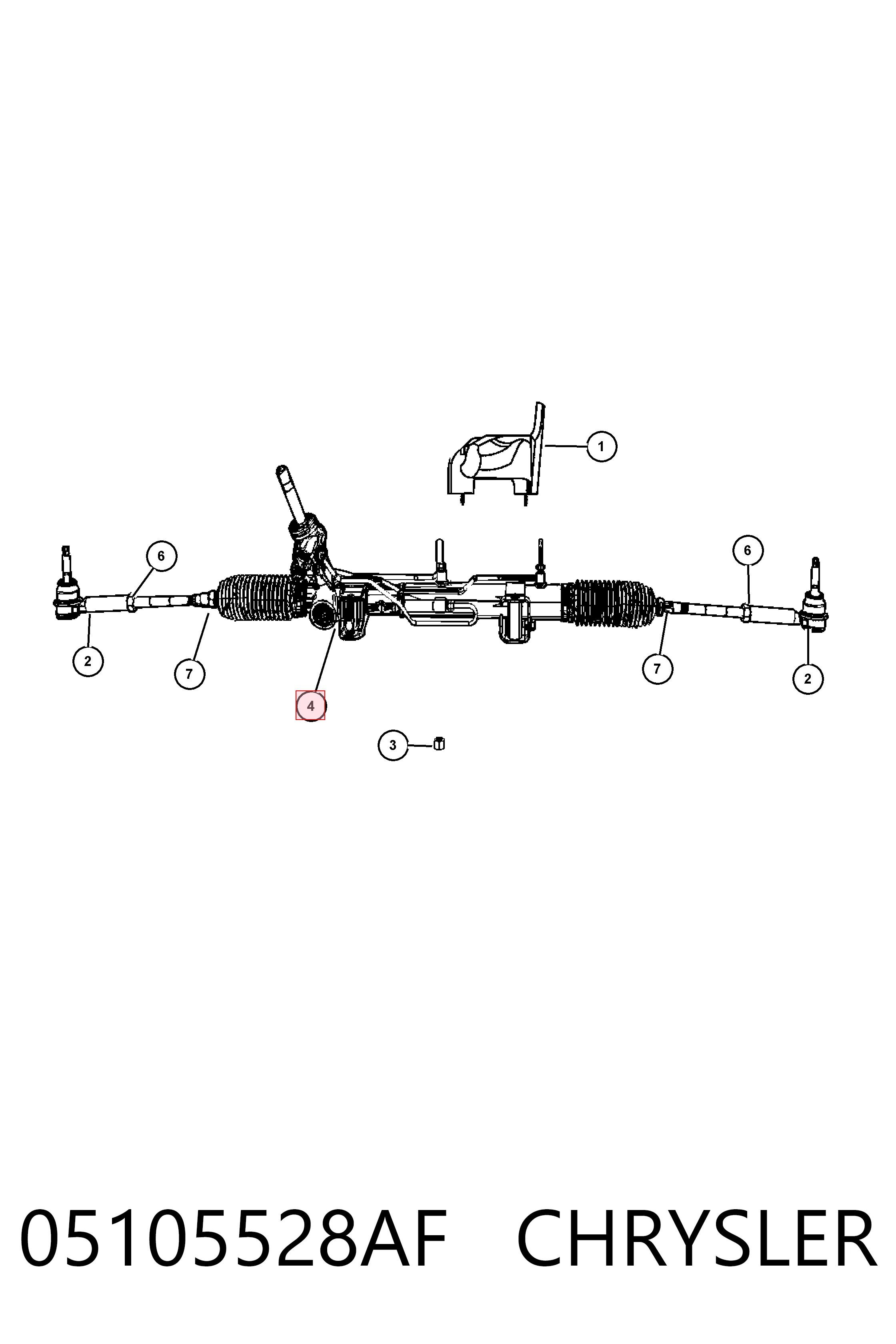 K05105528AC Fiat/Alfa/Lancia Cremalheira da direção