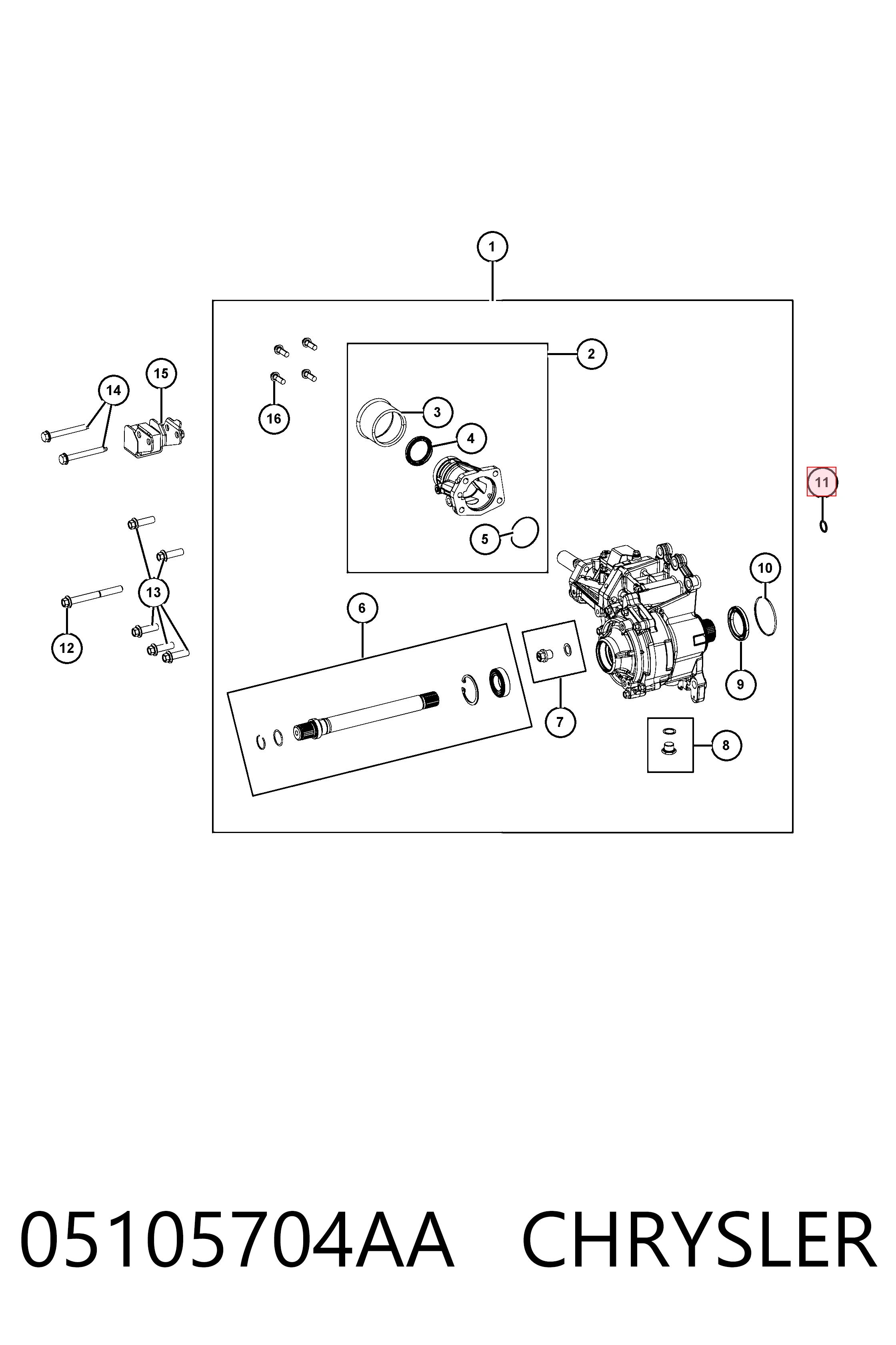 K05105704AA Fiat/Alfa/Lancia Compactador da bomba de combustível
