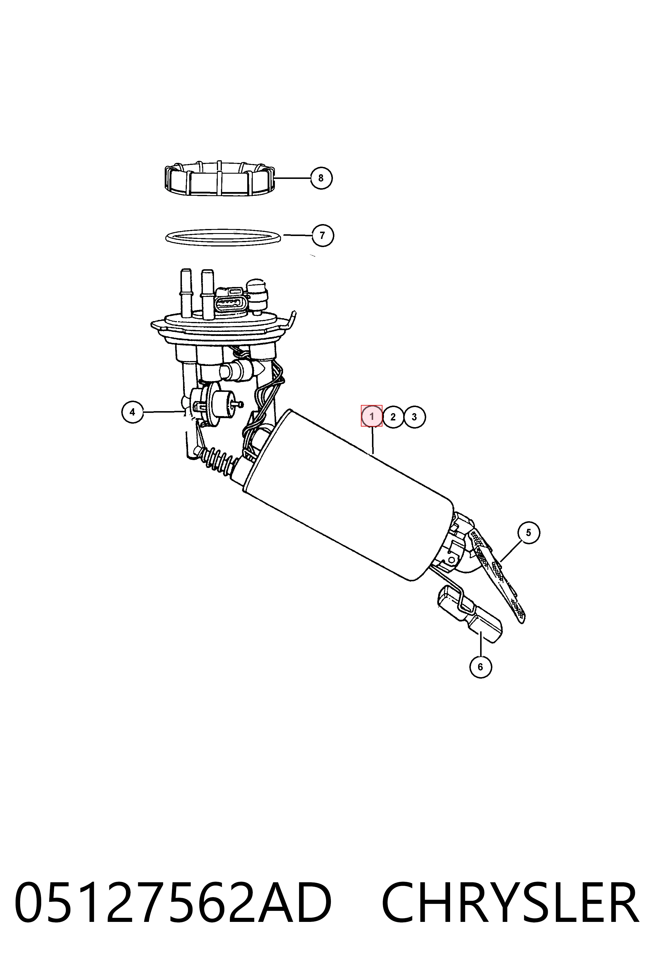 Compre Módulo de bomba de combustível com sensor do nível de combustível Chrysler Voyager 