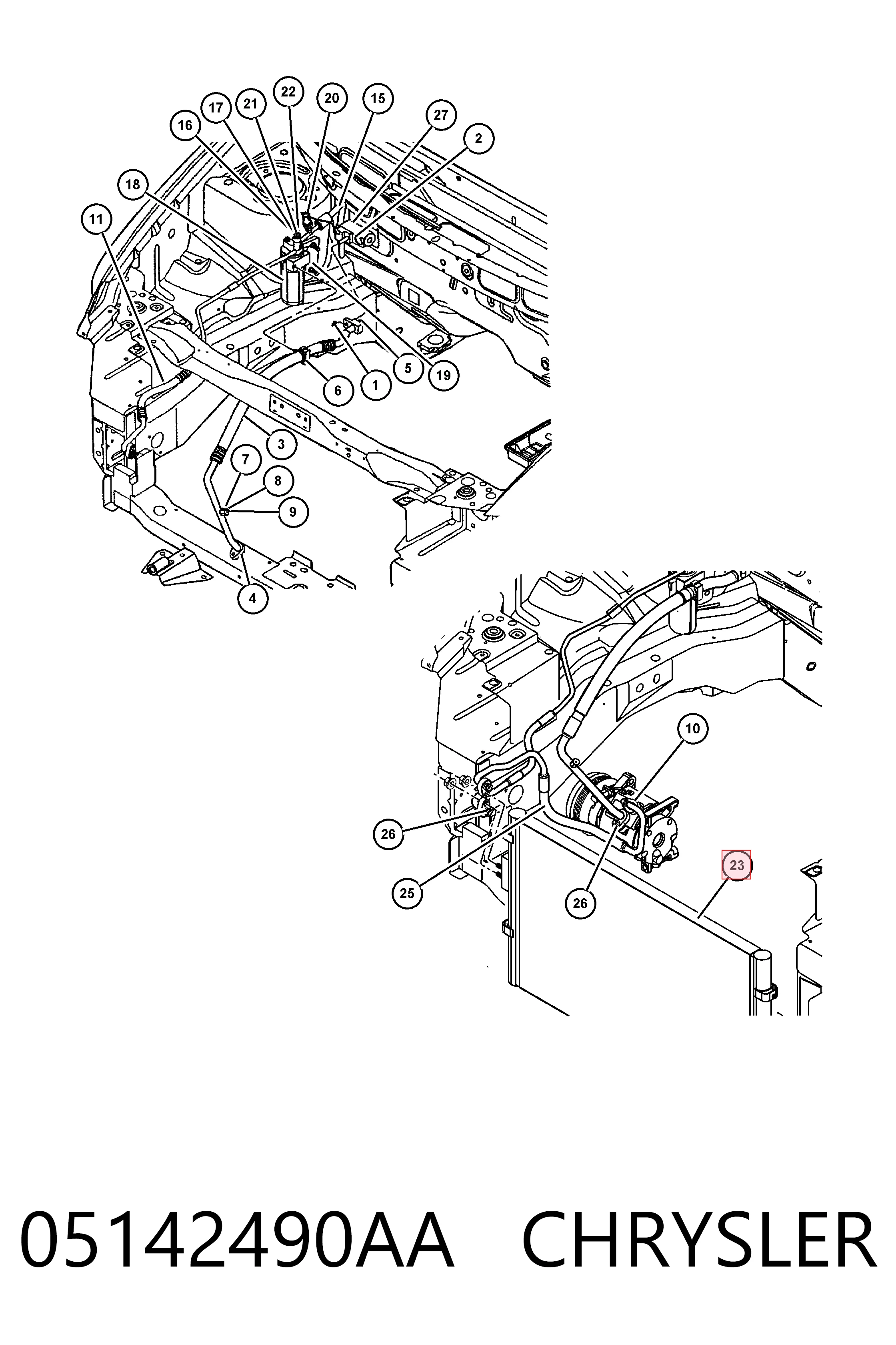 Radiador de aparelho de ar condicionado para Chrysler Voyager III RG, RS