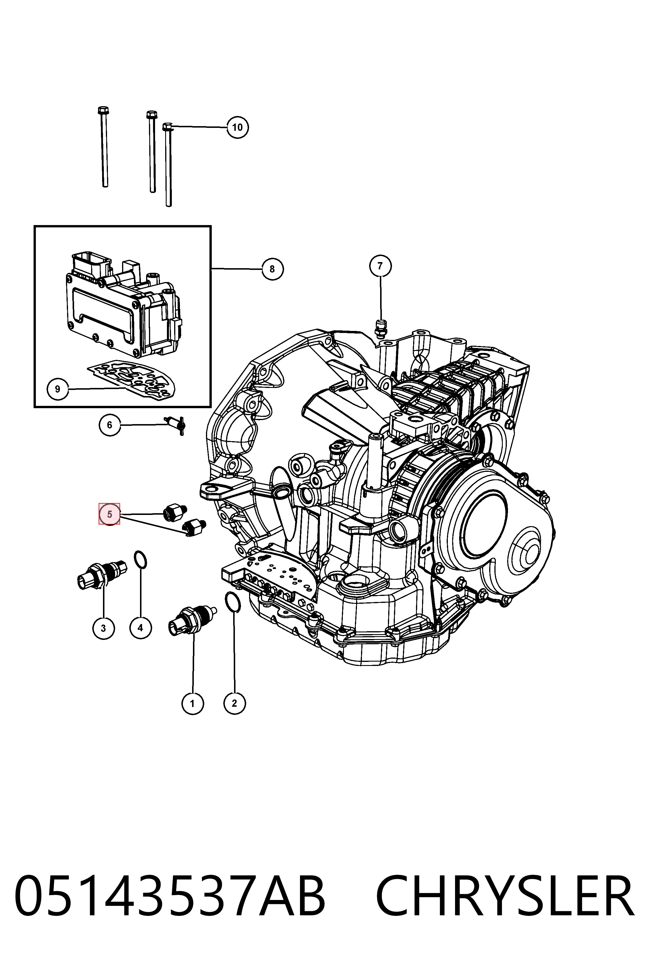 K05017621AA Fiat/Alfa/Lancia Radiador de aparelho de ar condicionado
