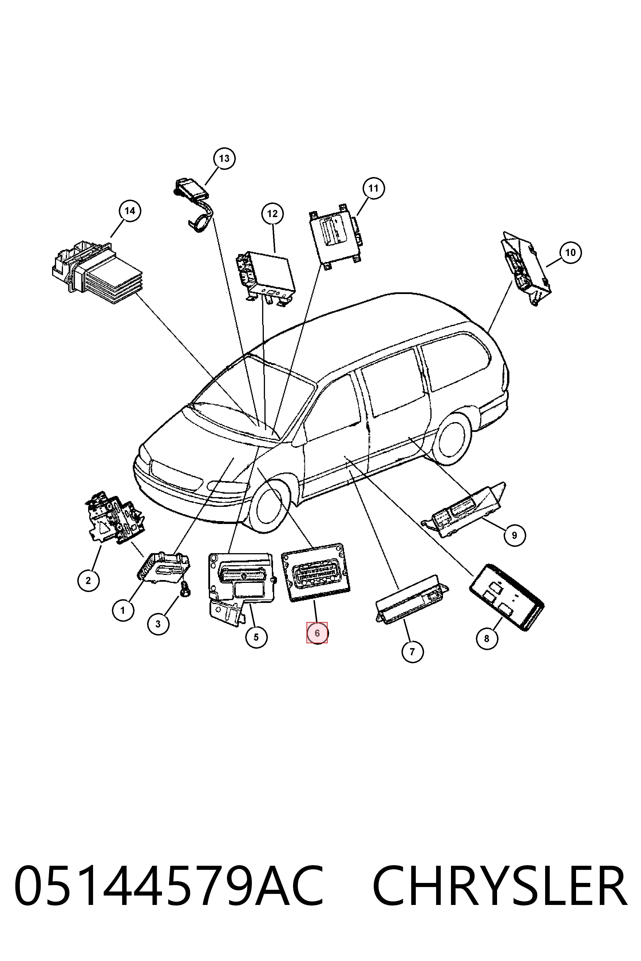 R5144579AC Mitsubishi Módulo de direção (Centralina eletrônica) de motor