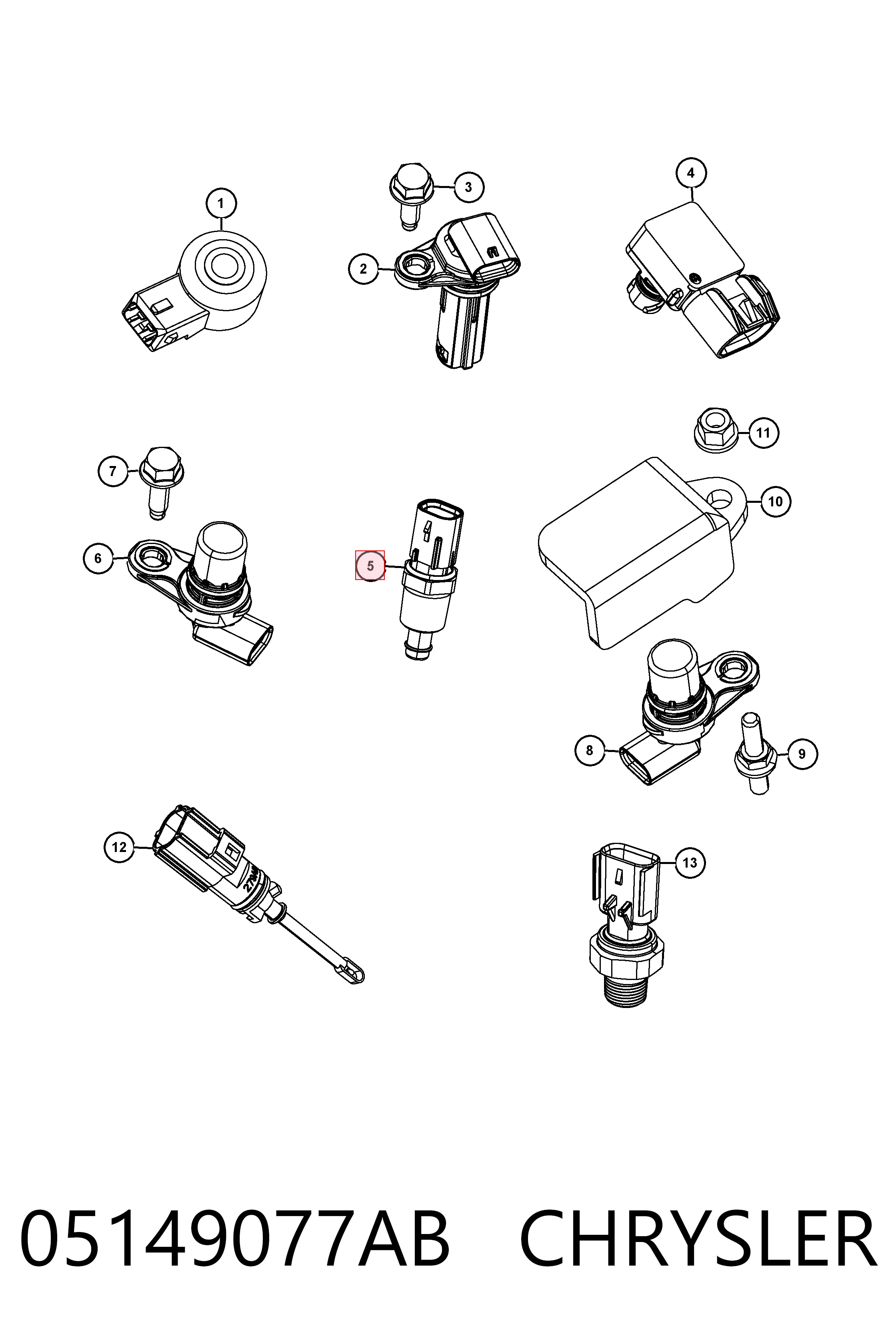 Sensor de temperatura do fluido de esfriamento Fiat/Alfa/Lancia K05149077AB preço, a partir de 19,18 USD