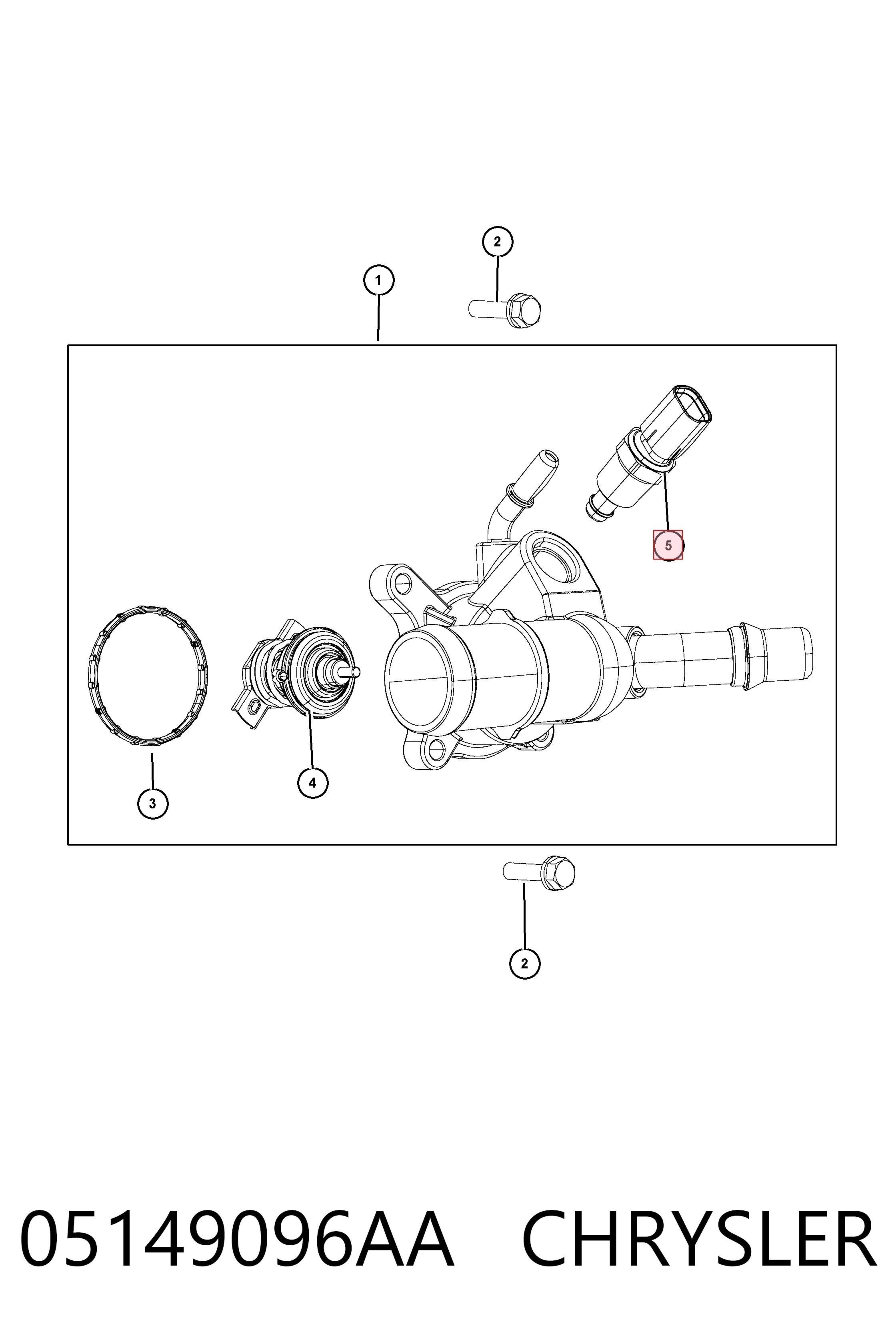 Compre K05149077AB Fiat/Alfa/Lancia Sensor de temperatura do fluido de esfriamento