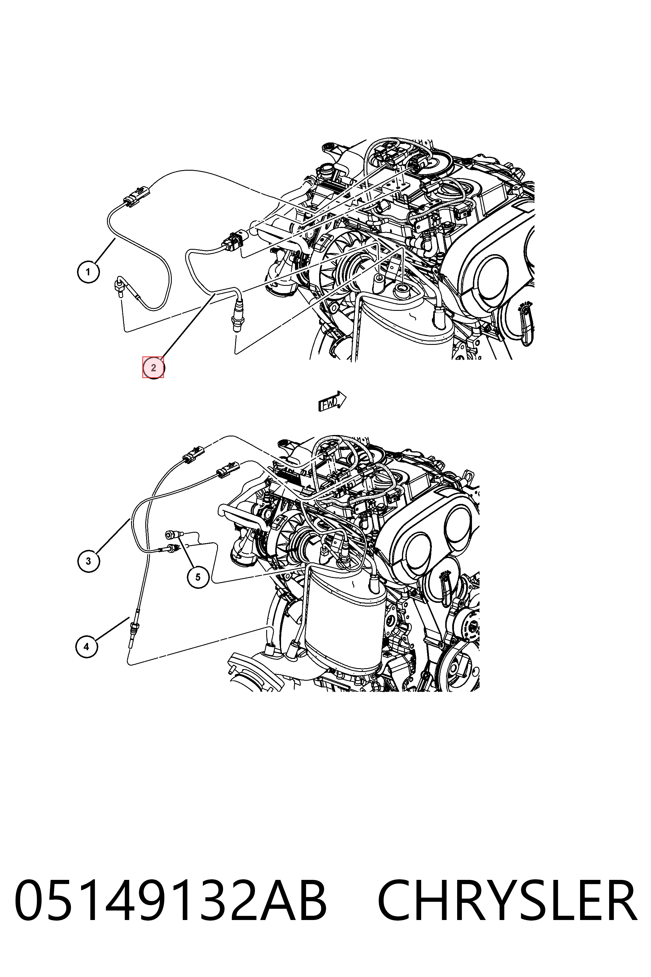 Sensor de temperatura dos gases de escape (GE), até o catalisador Fiat/Alfa/Lancia K05149132AA preço, a partir de 40,27 USD