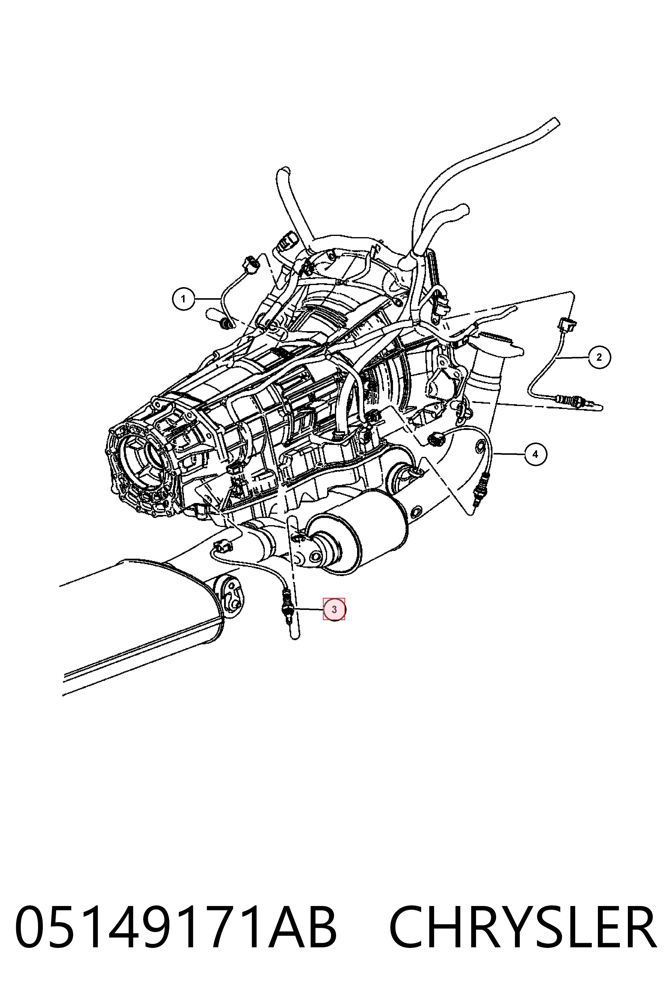 05149171AB Chrysler Sonda lambda, sensor de oxigênio