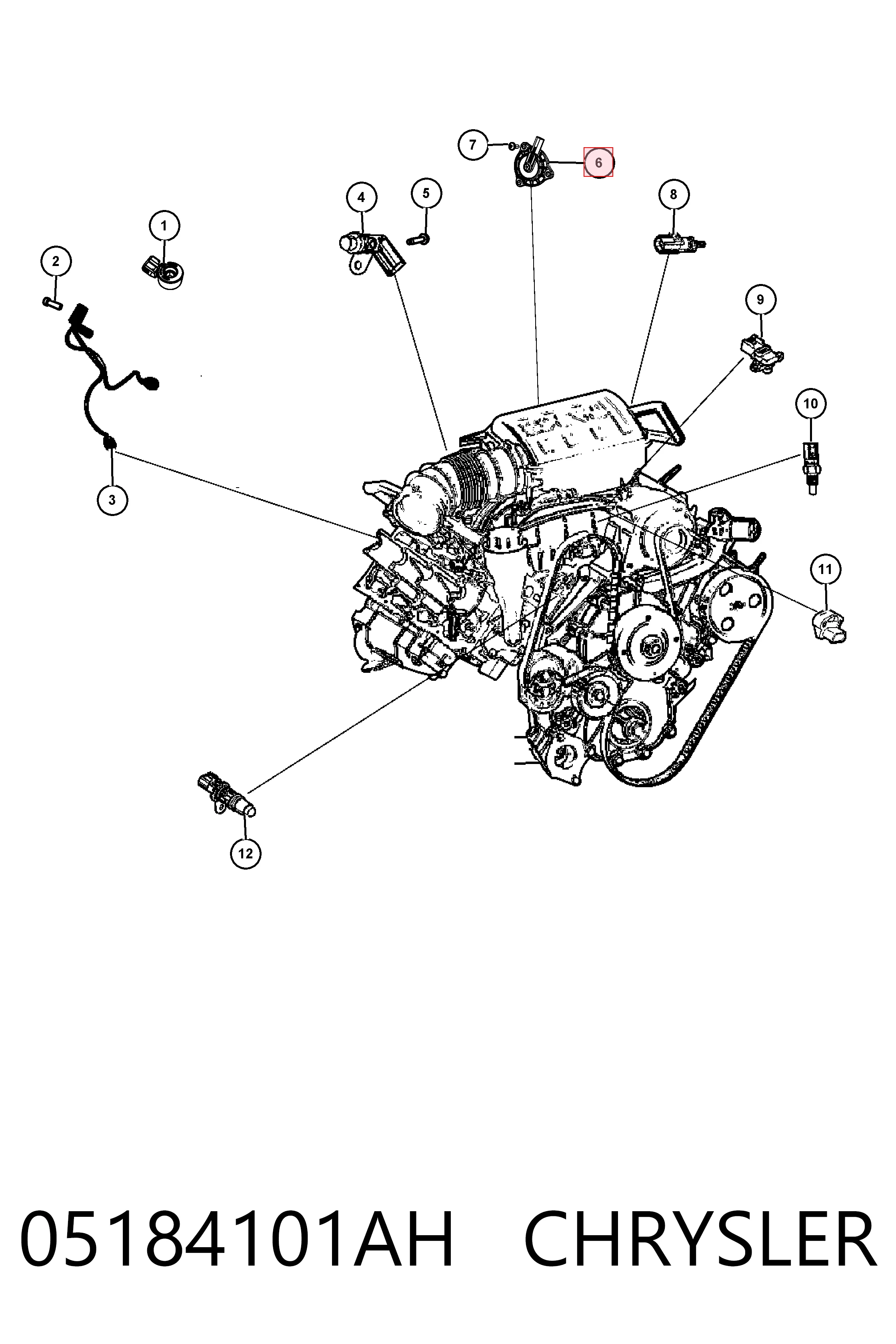 Compre K05184101AG Fiat/Alfa/Lancia Válvula eletromagnética de posição (de fases) da árvore distribuidora