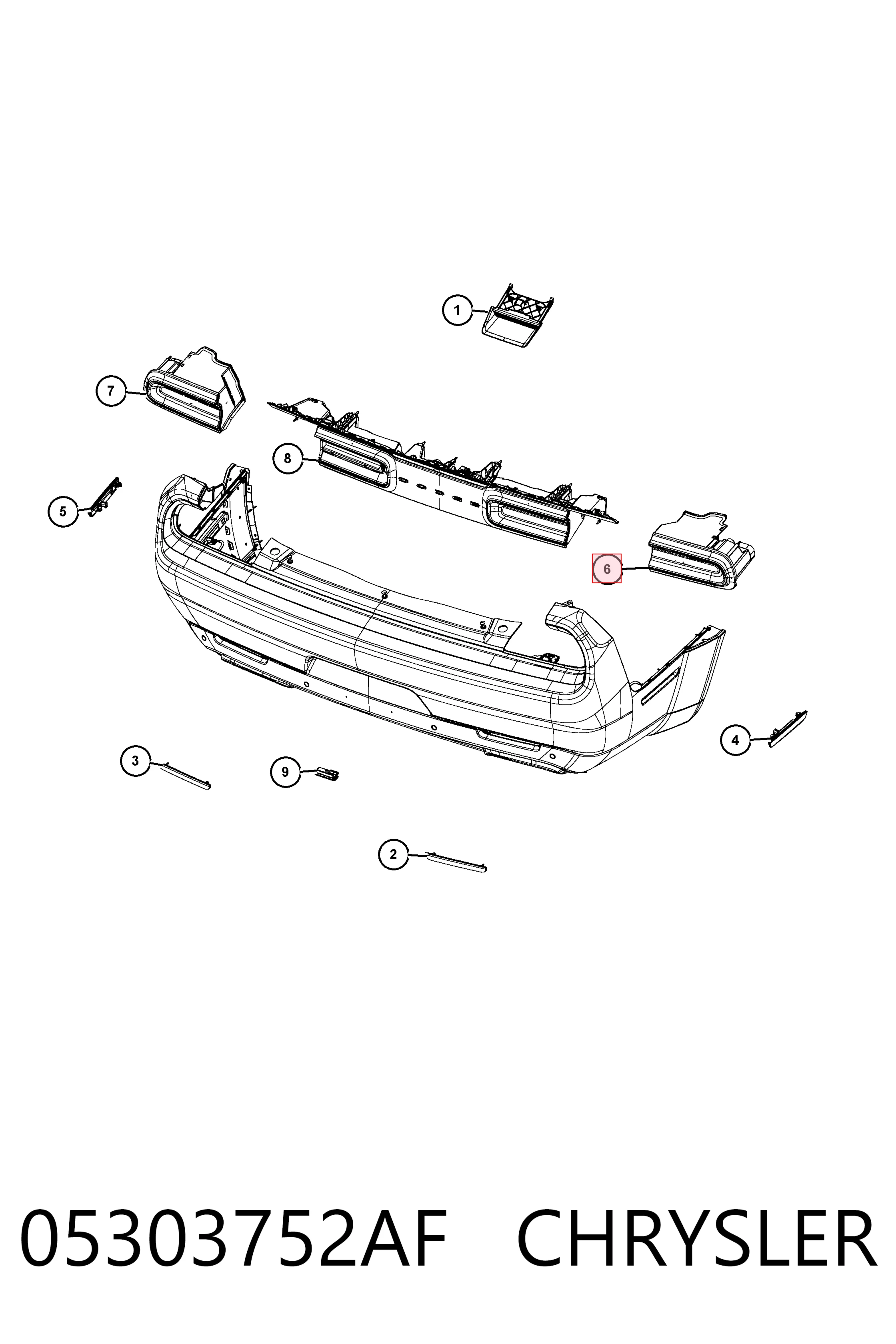 Lanterna traseira direita para Dodge Caliber SXT PM