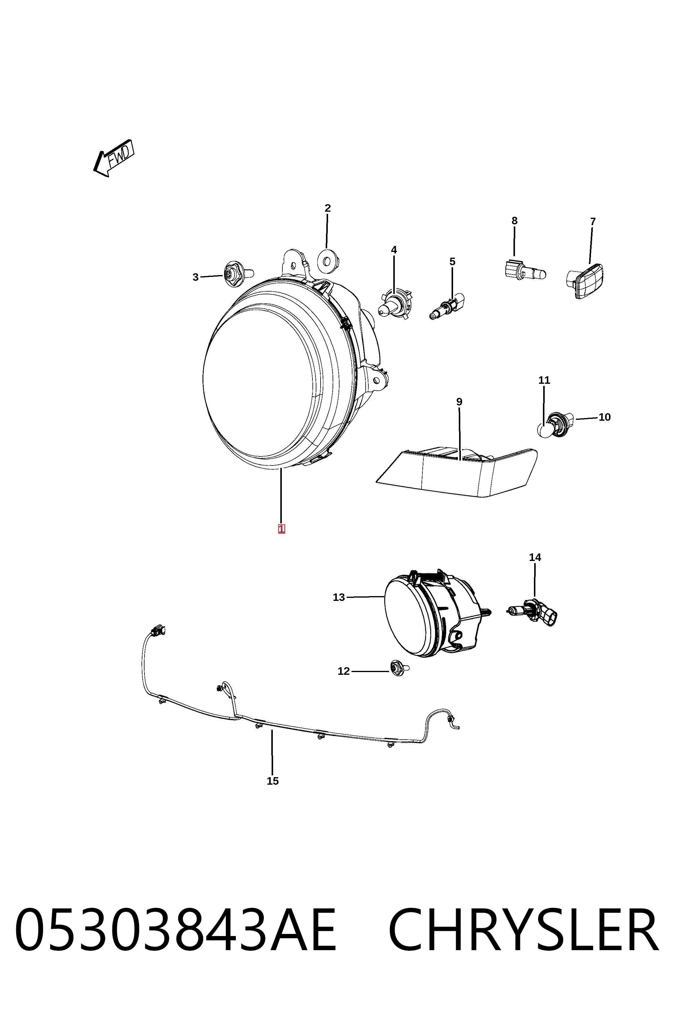Luz esquerda para Jeep Patriot  