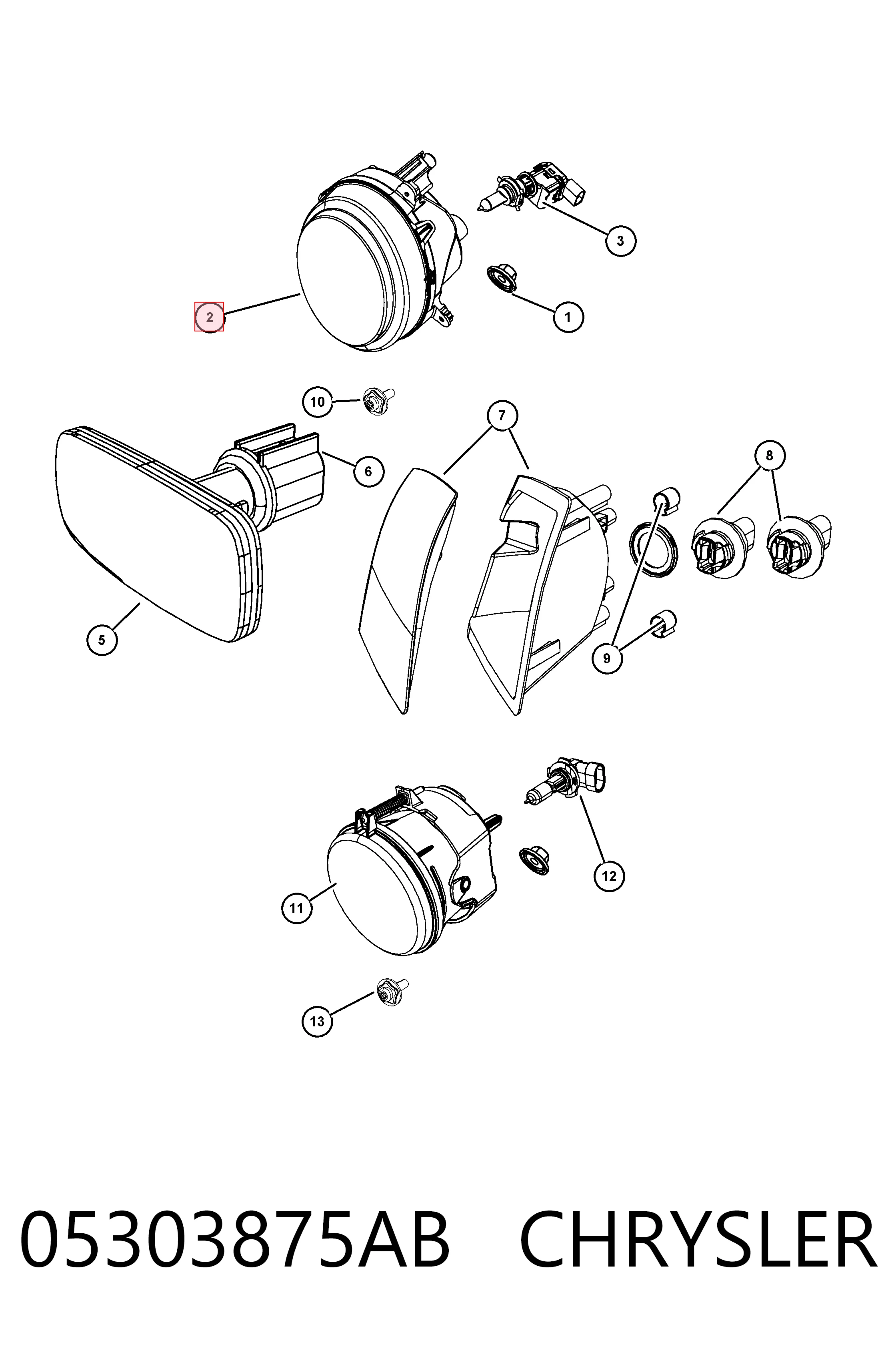 Luz esquerda para Jeep Patriot  