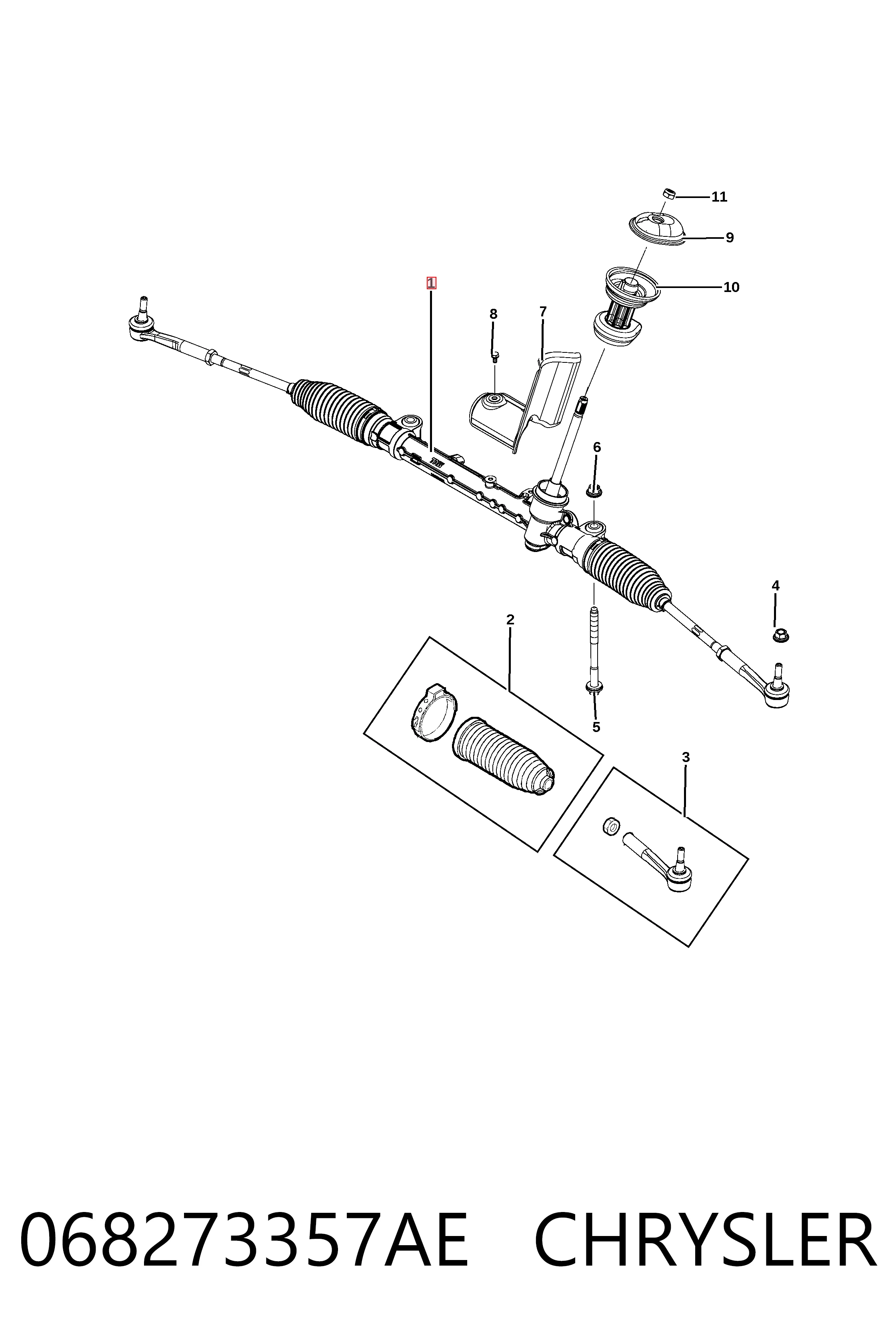 Tração de direção Fiat/Alfa/Lancia K68273357AE