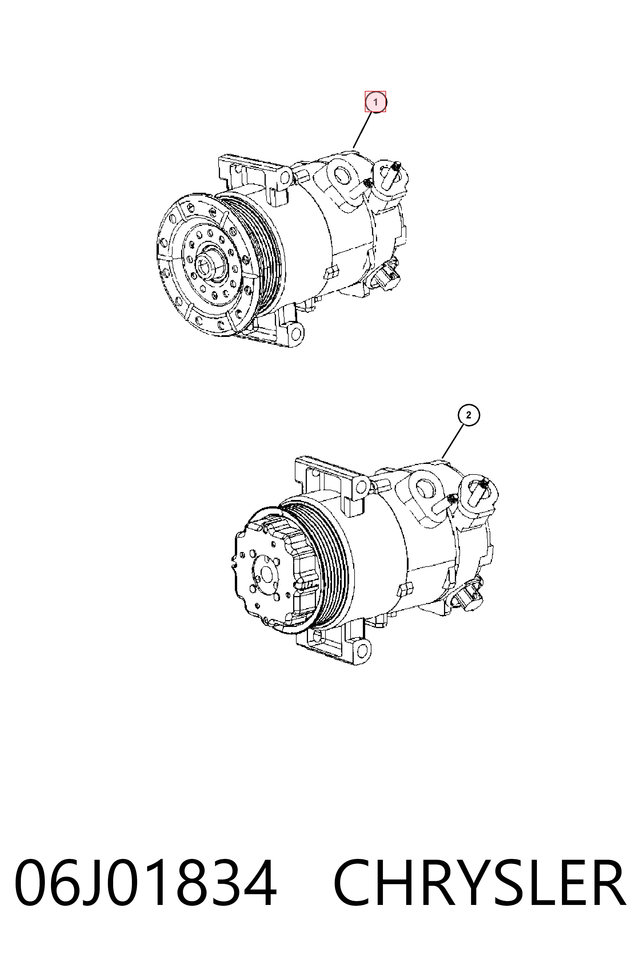 Compressor de aparelho de ar condicionado para Dodge Caliber SXT PM