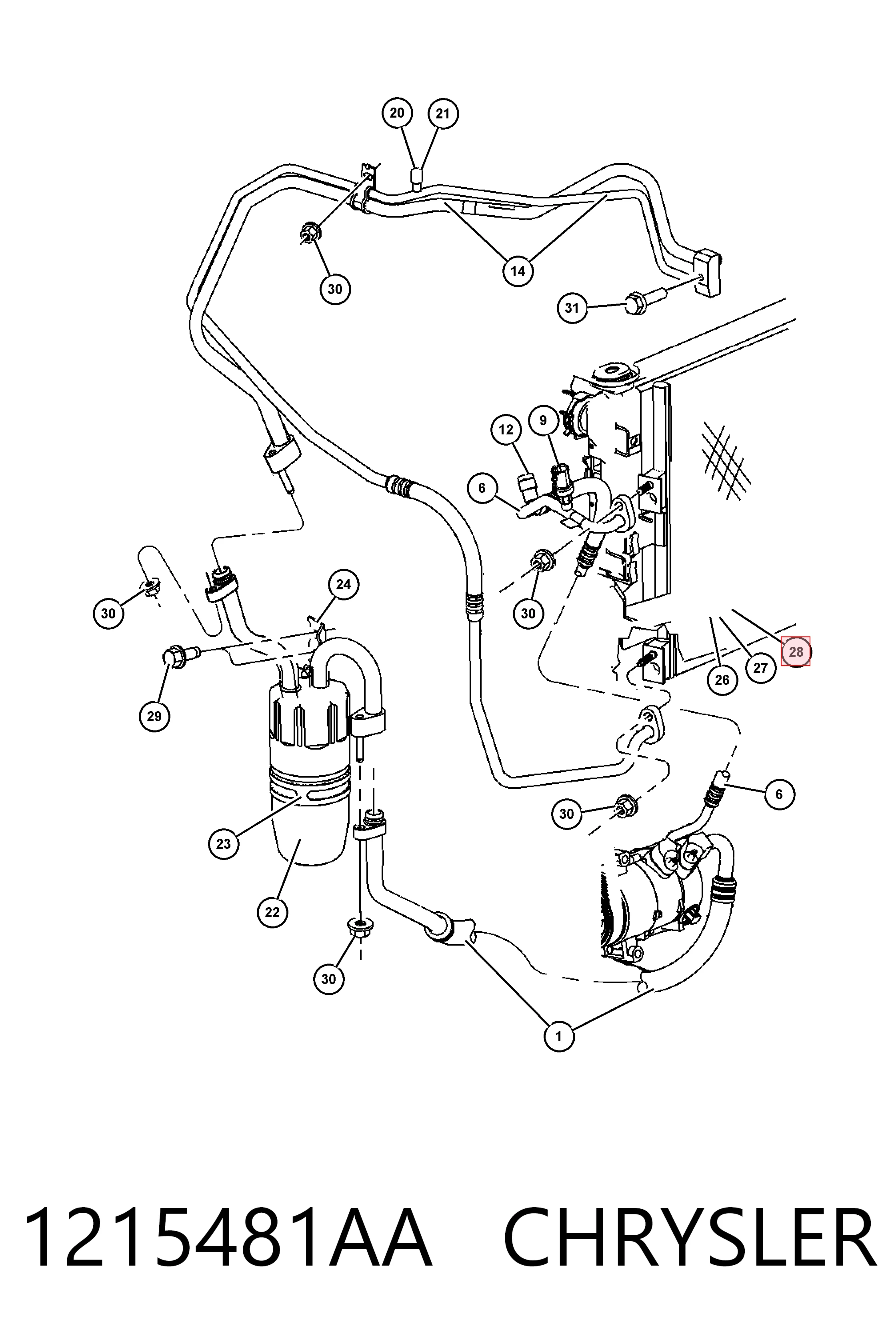 Radiador de aparelho de ar condicionado Fiat/Alfa/Lancia K05191287AB preço, a partir de 73,34 USD