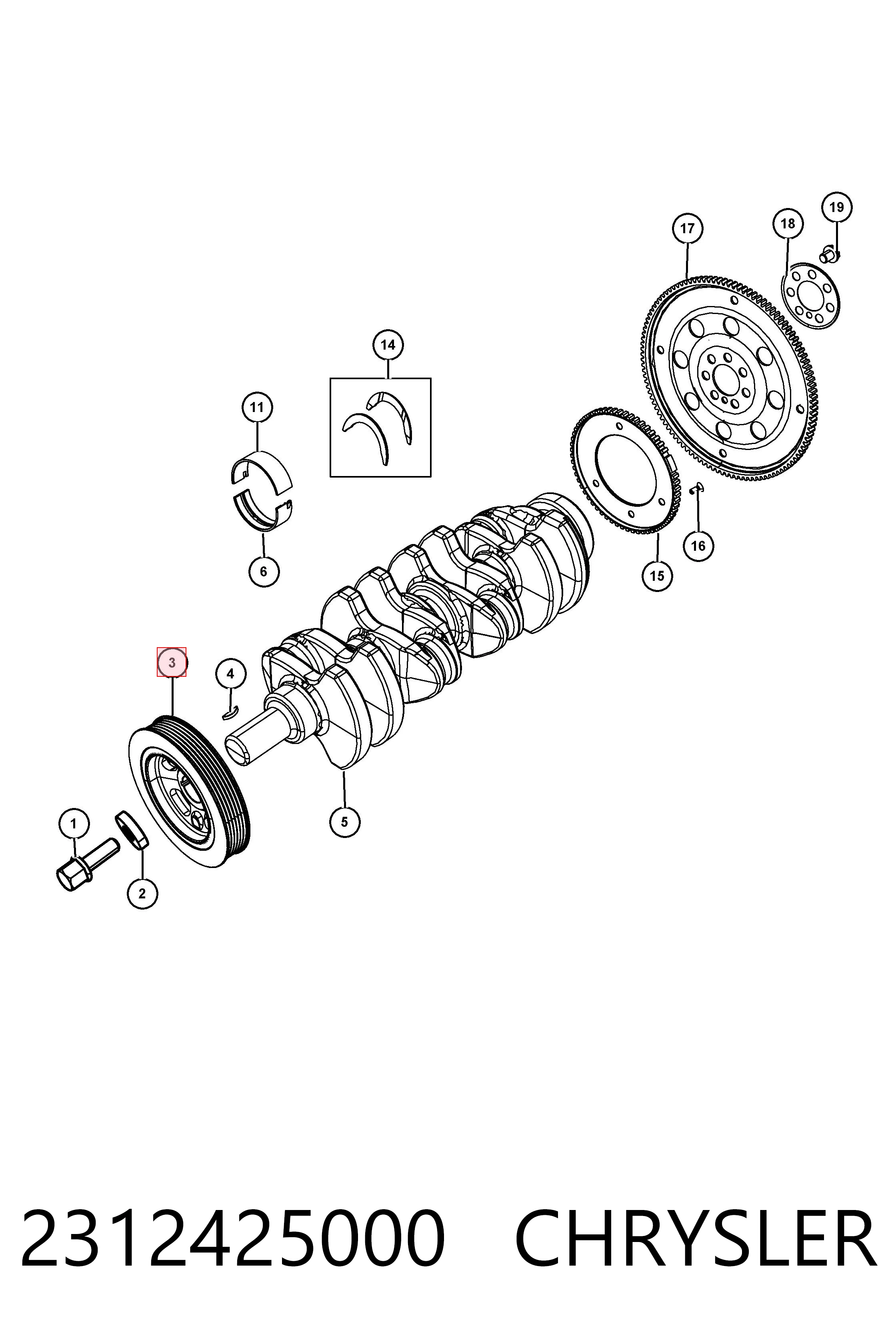 Polia de cambota para Dodge Journey  