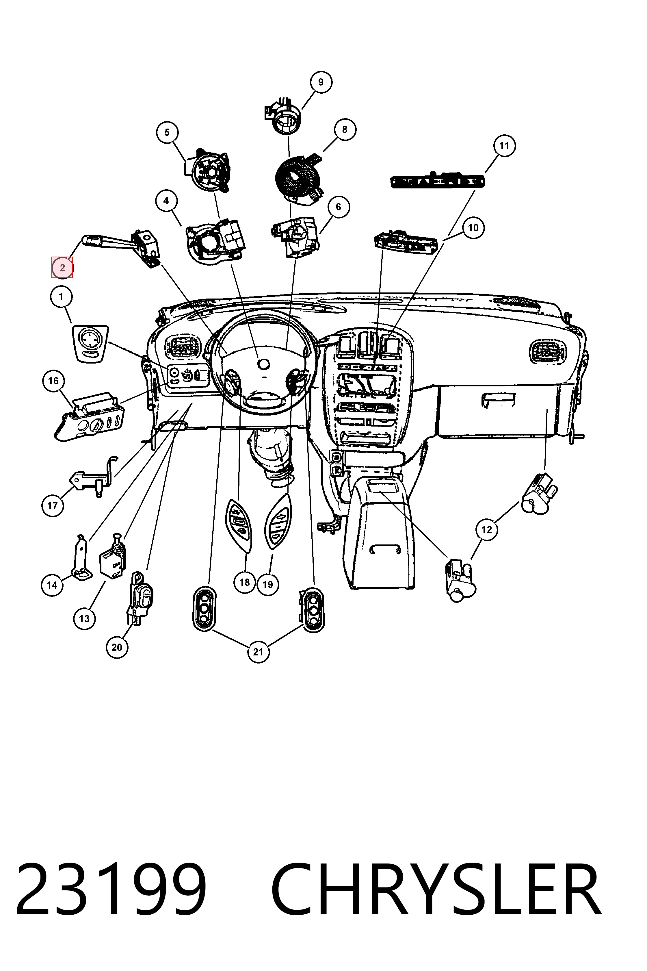 Compre K04685711AC Fiat/Alfa/Lancia Comutador direito instalado na coluna da direção