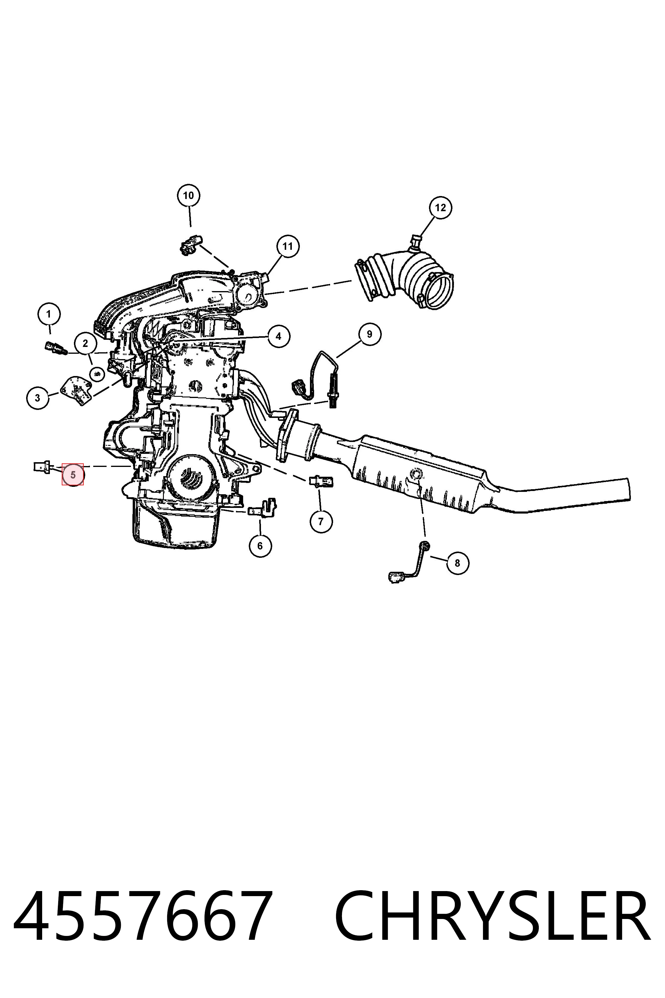 Sensor de detonação para Chrysler Voyager II GS 