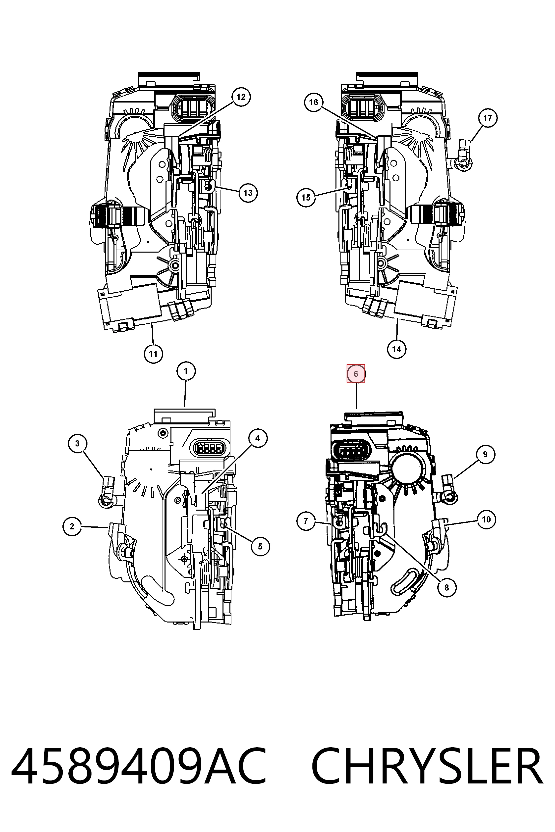 Fecho da porta dianteira esquerda para Jeep Compass  MK49
